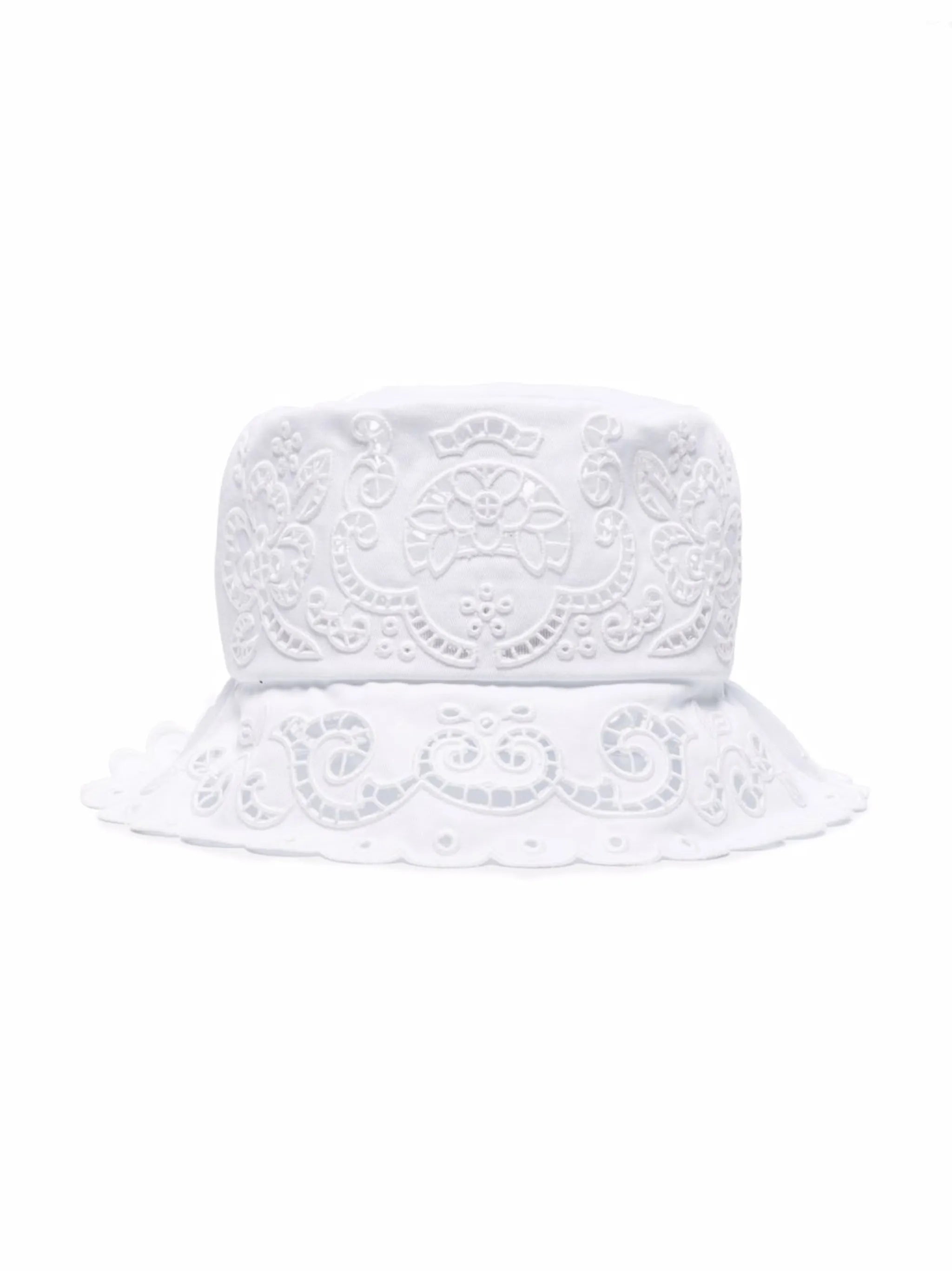 broderie-anglaise bucket hat