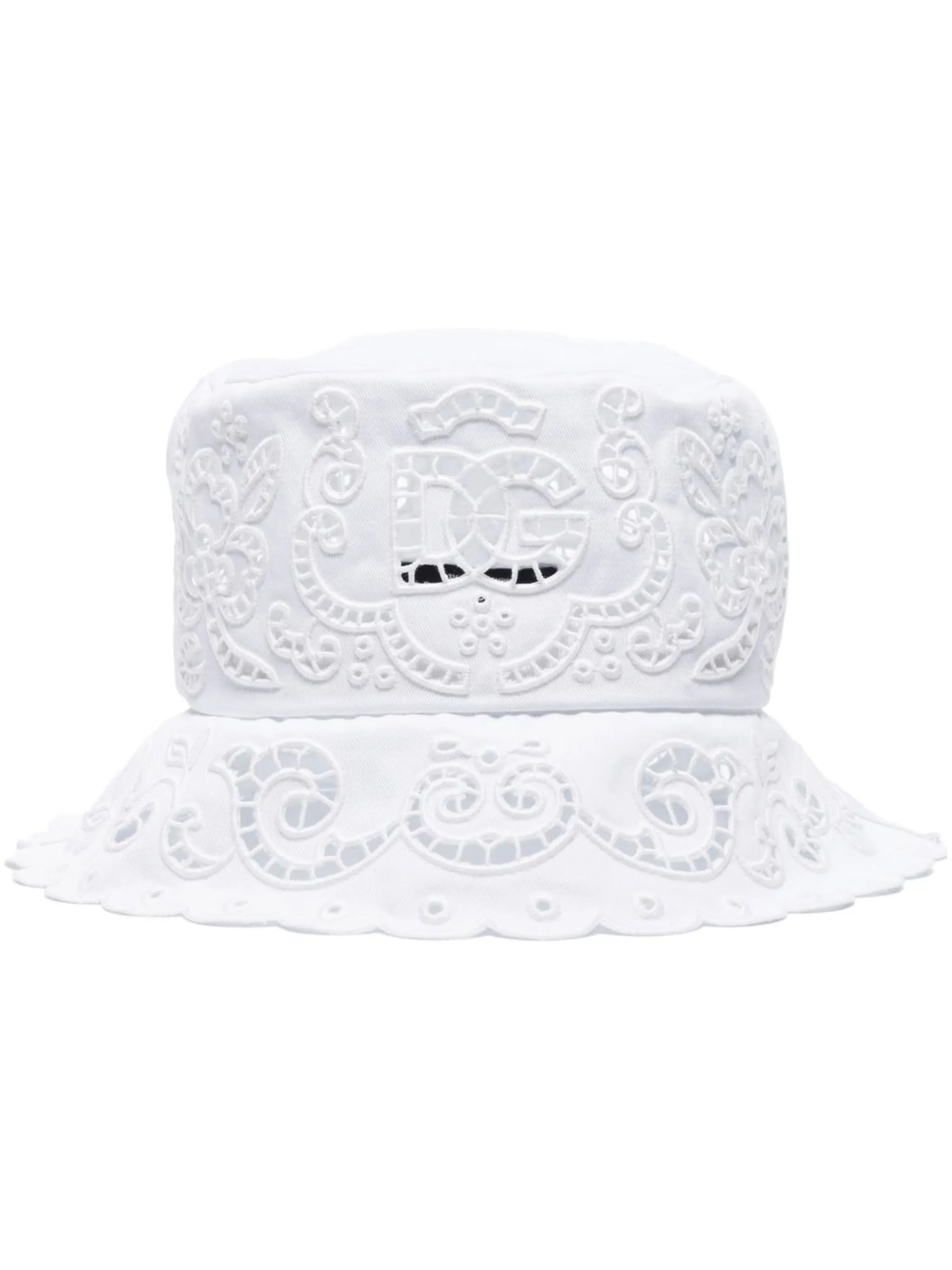 broderie-anglaise bucket hat