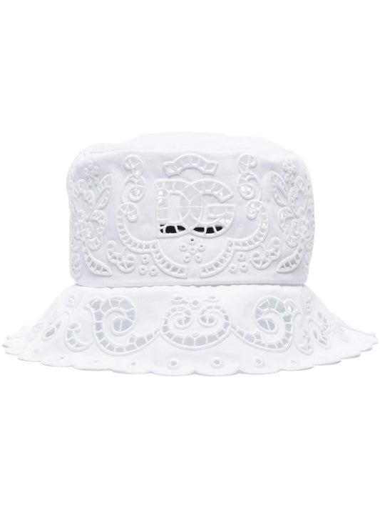 broderie-anglaise bucket hat