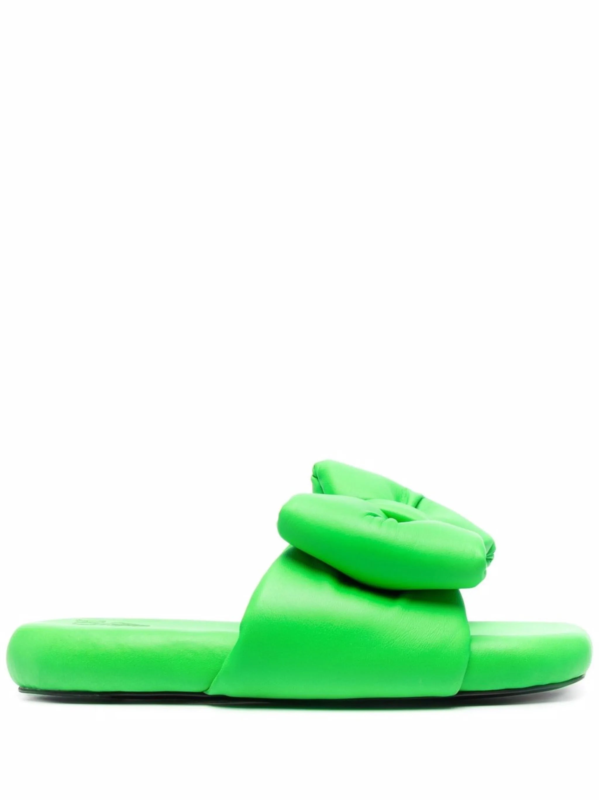 bow-detail slippers
