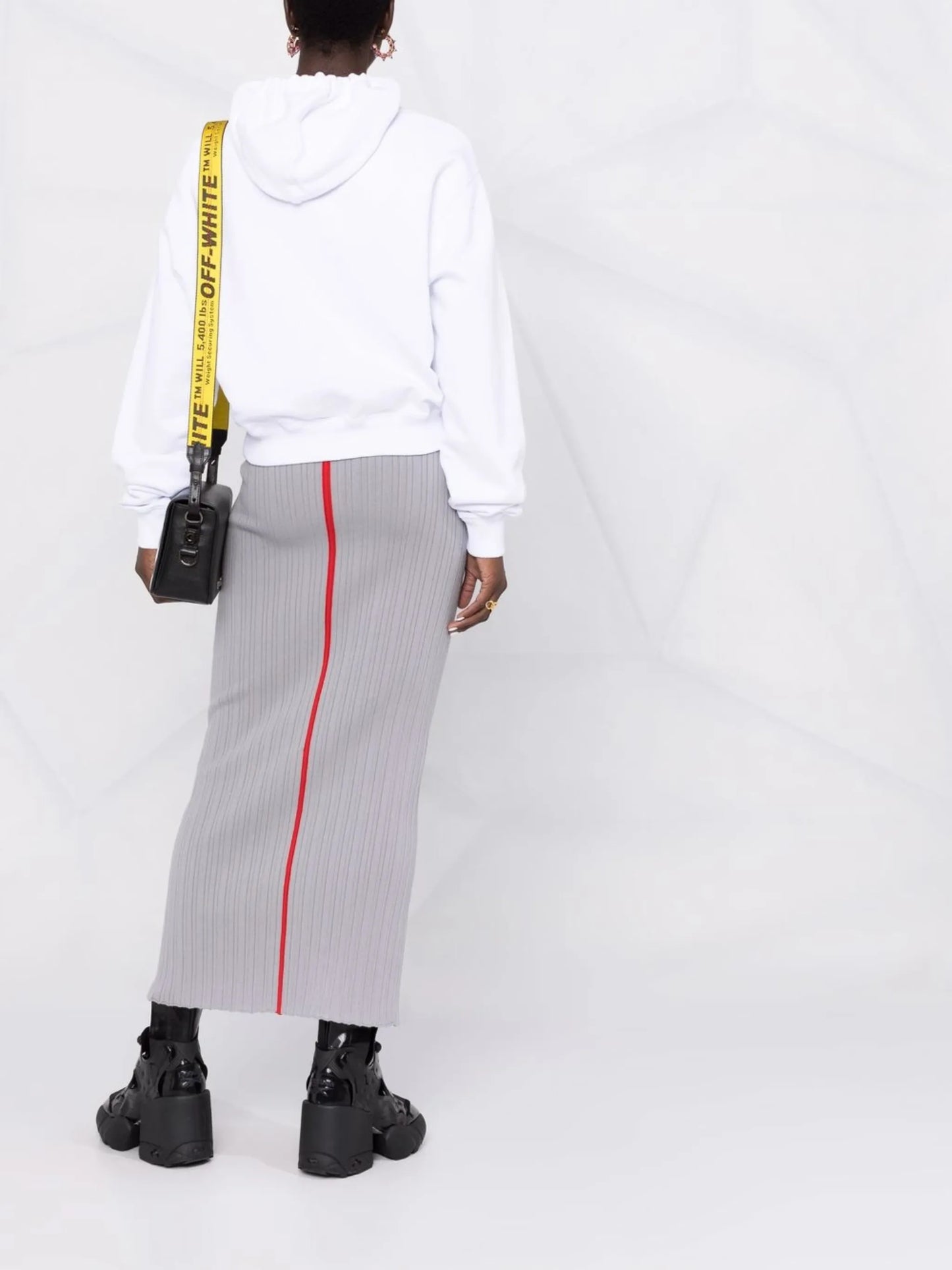 Off-stamp cropped hoodie