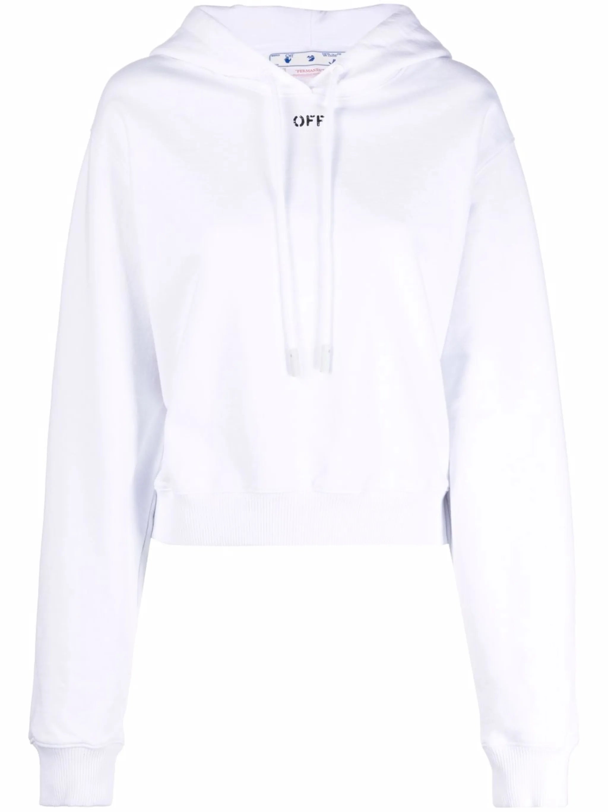 Off-stamp cropped hoodie