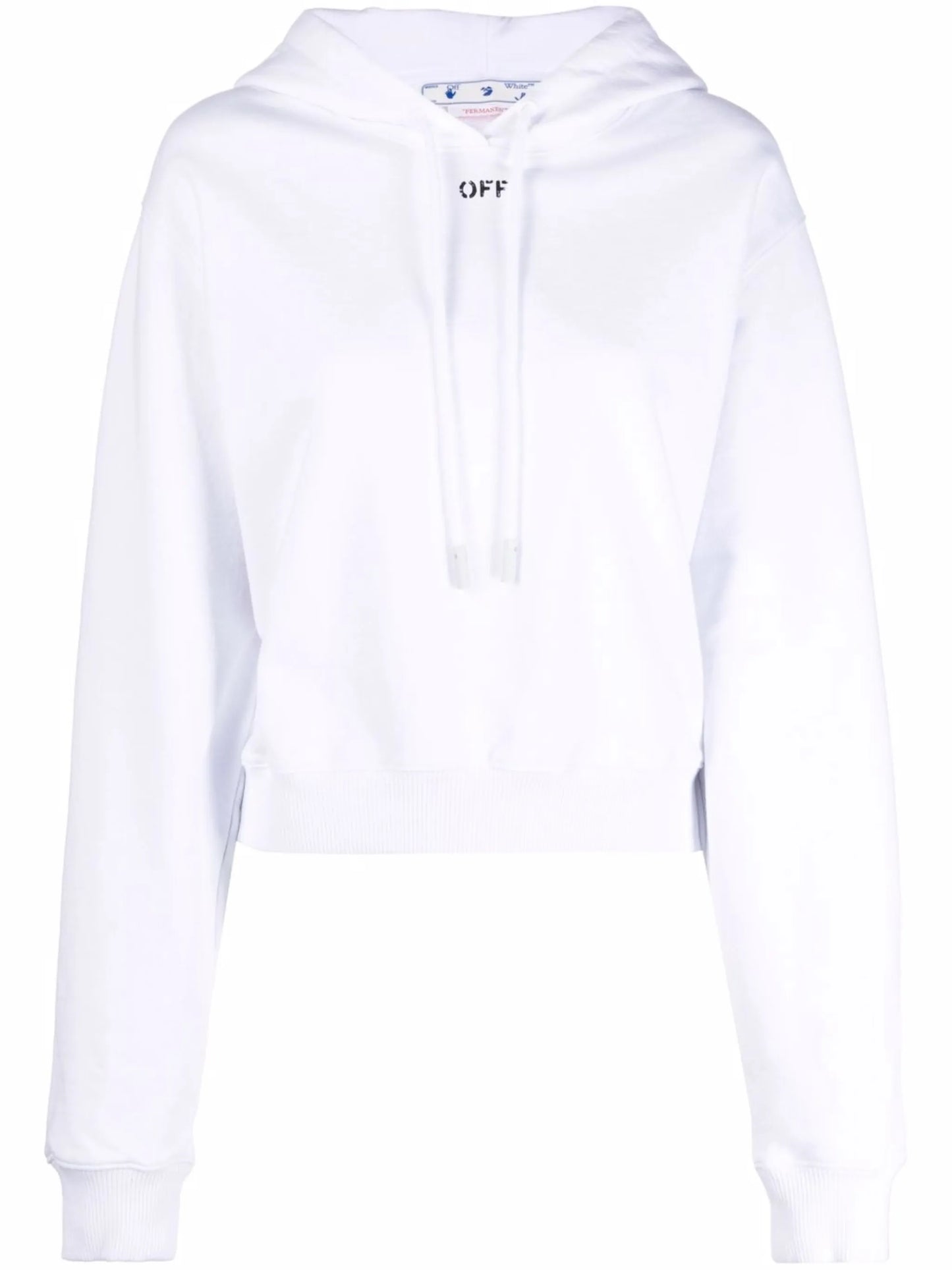 Off-stamp cropped hoodie