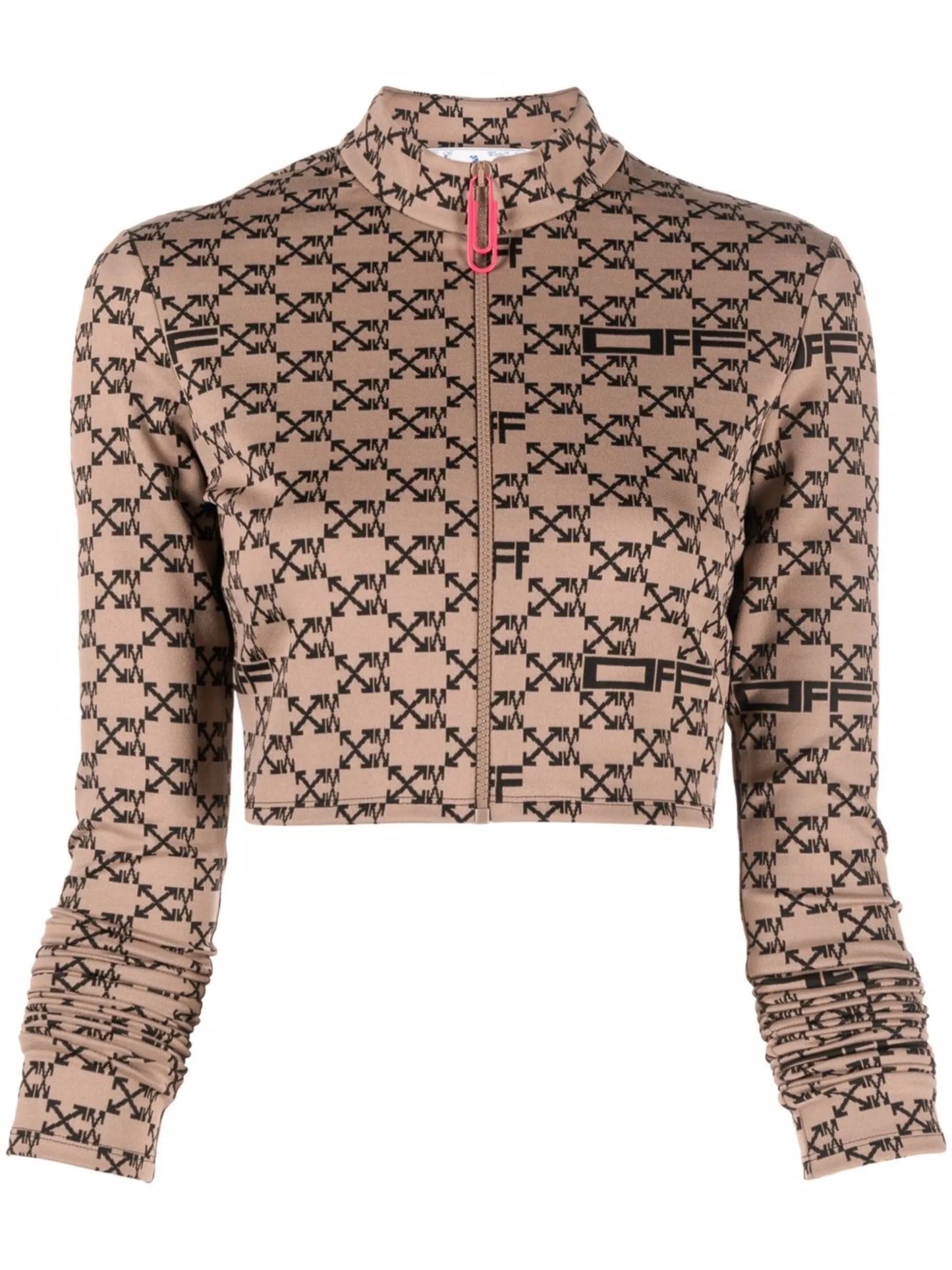 monogram zip-front track top