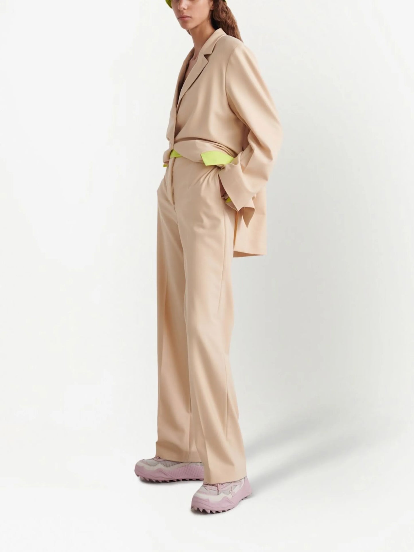 Active straight-leg tailored trousers