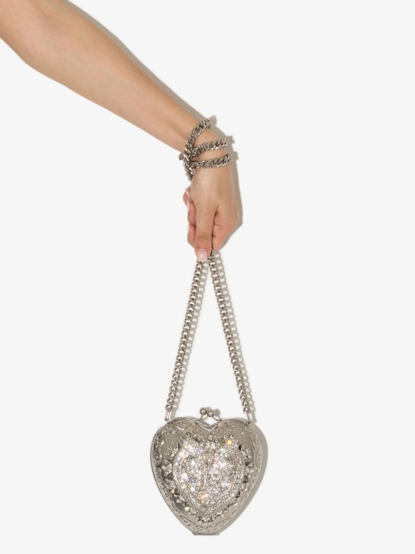 Metal Devotion crystal-embellished bag