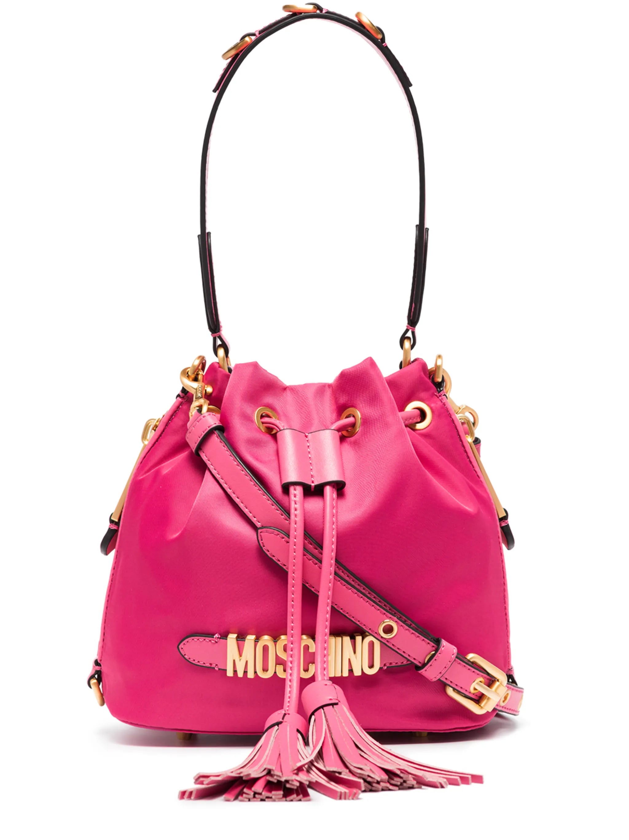 logo-plaque bucket bag