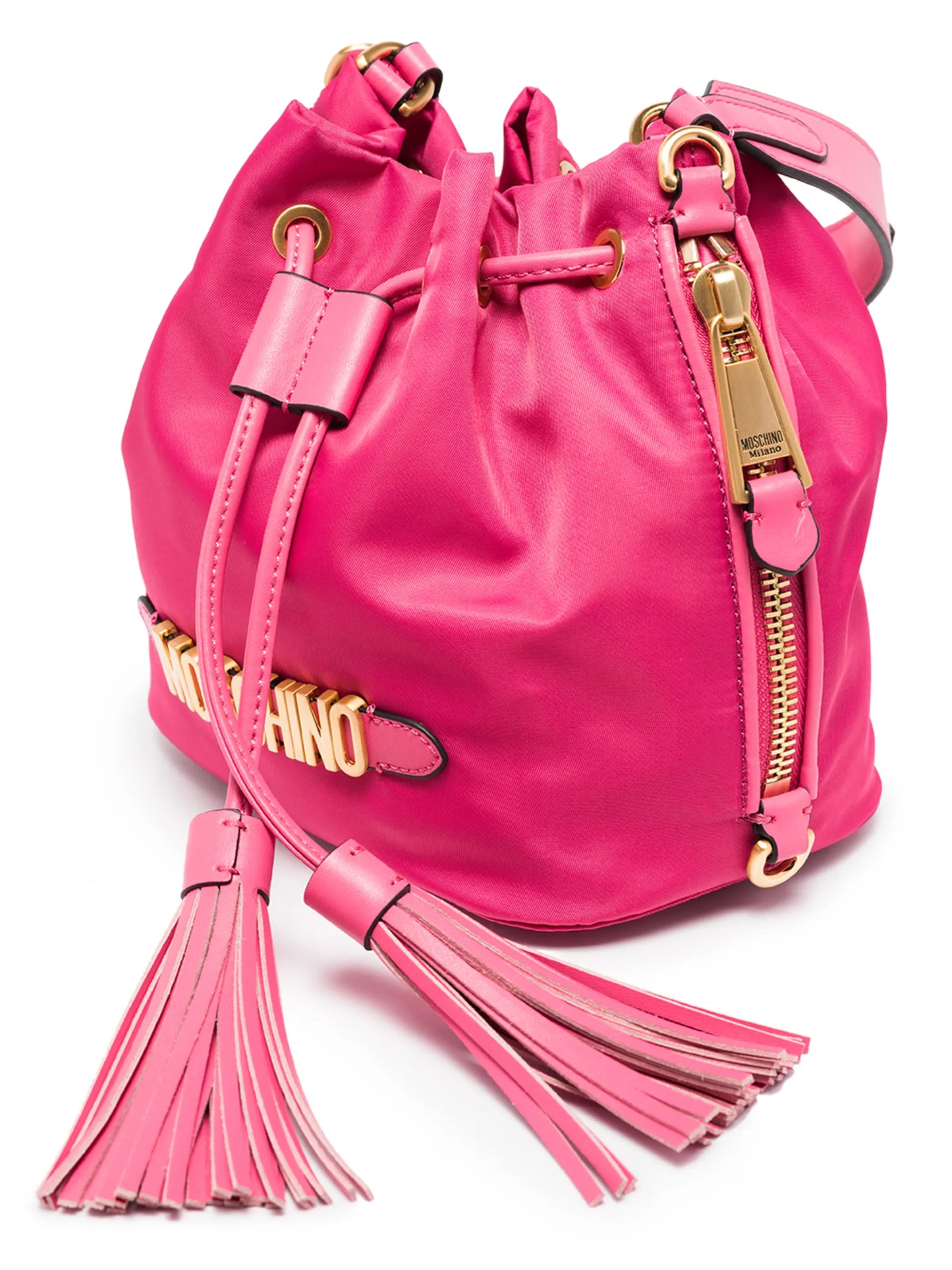 logo-plaque bucket bag