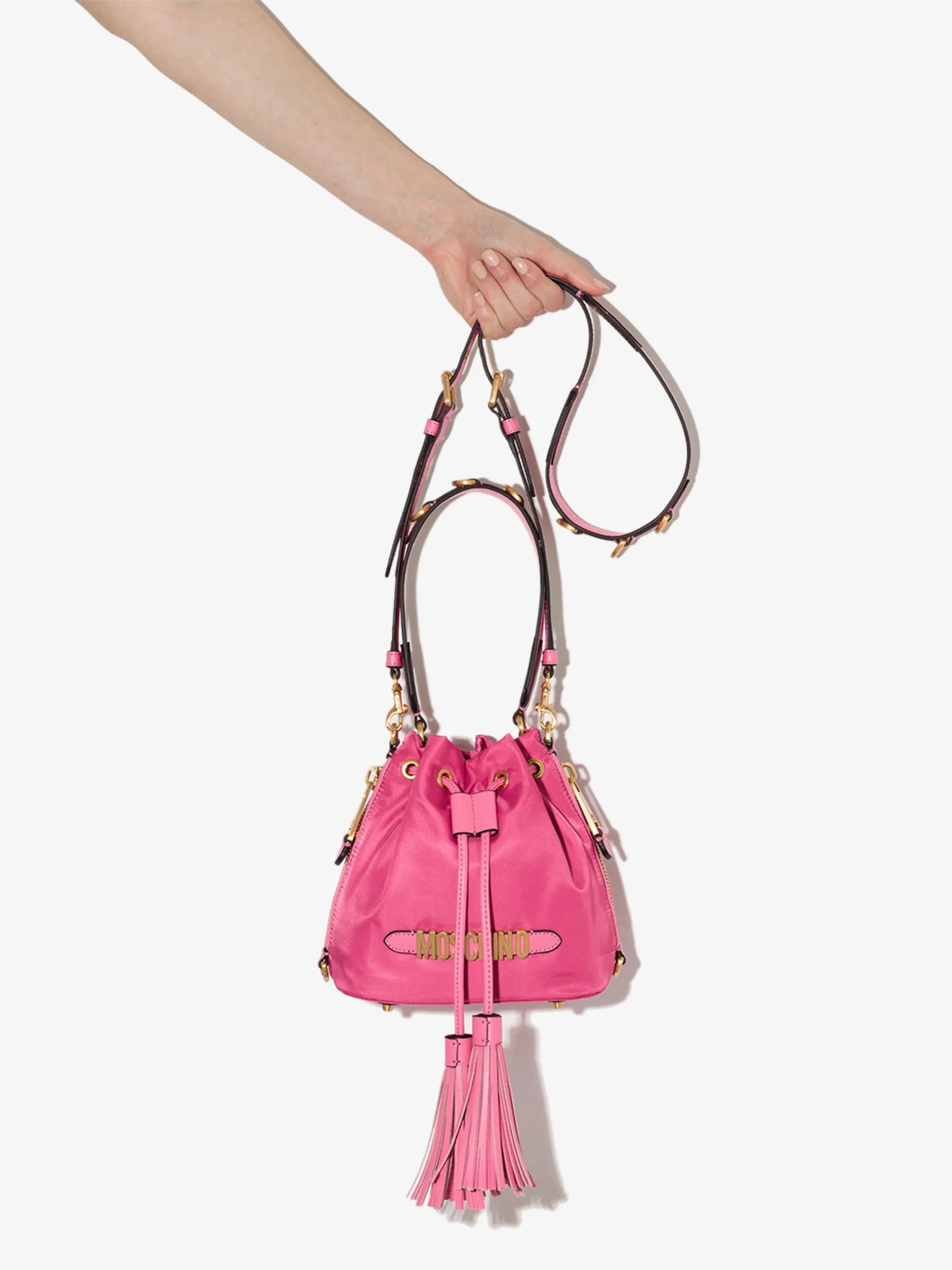 logo-plaque bucket bag