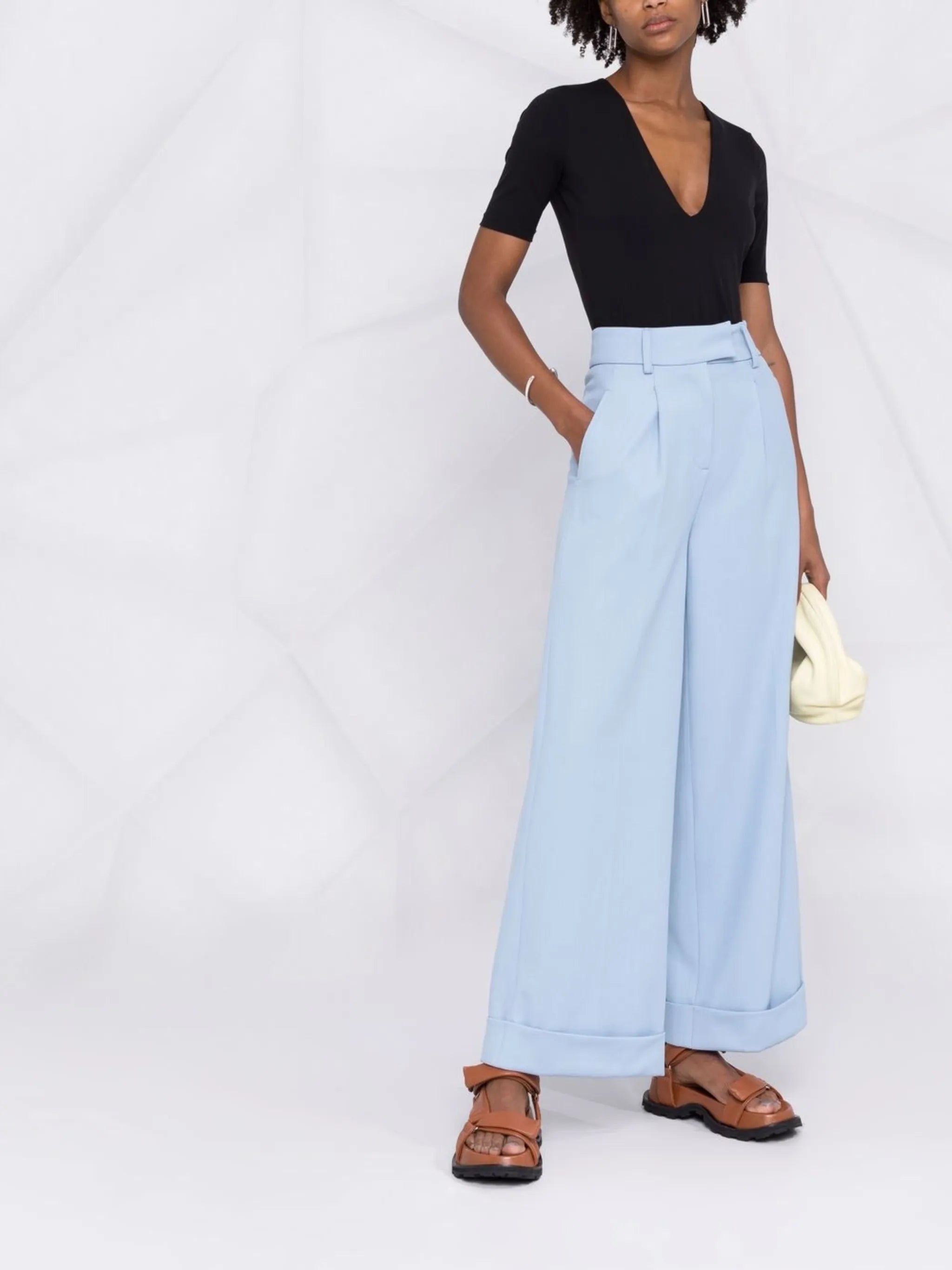 V-neck short-sleeve bodysuit
