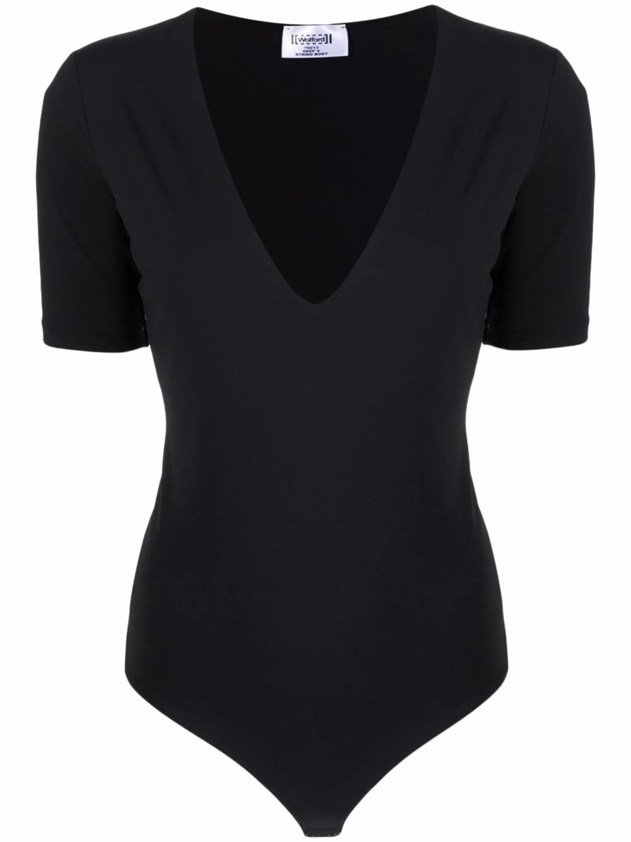 V-neck short-sleeve bodysuit