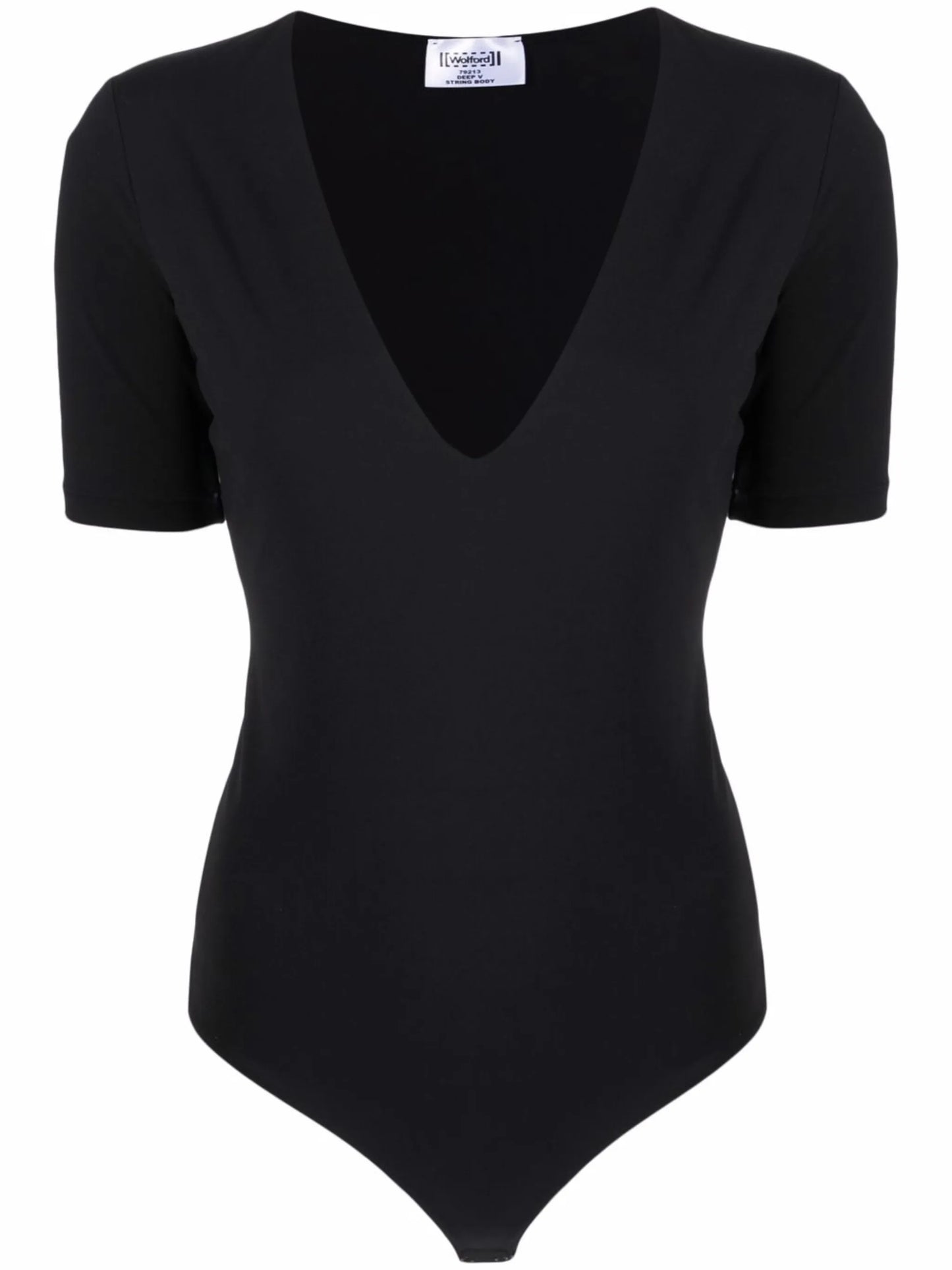 V-neck short-sleeve bodysuit