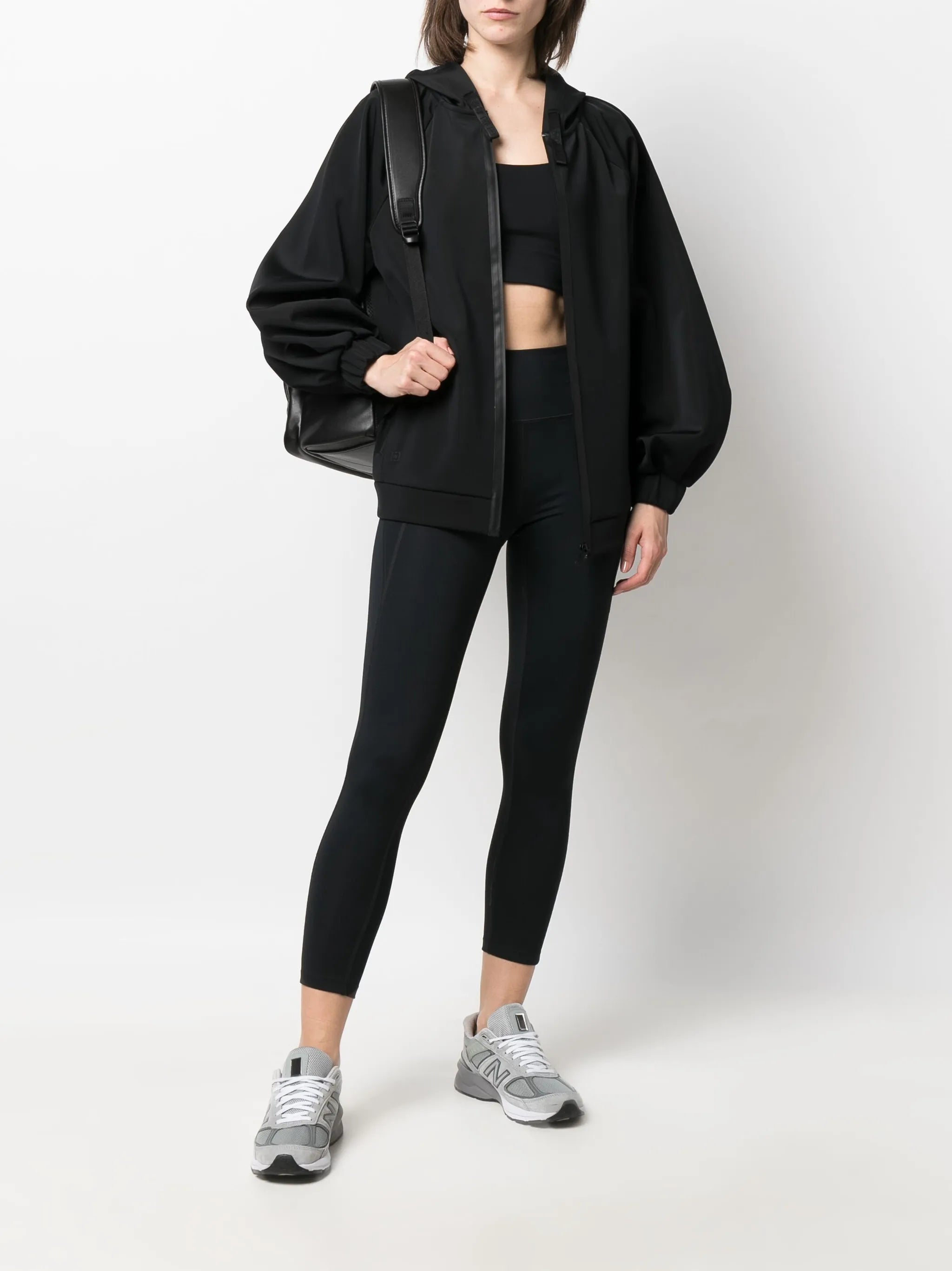 zip-up hooded jacket
