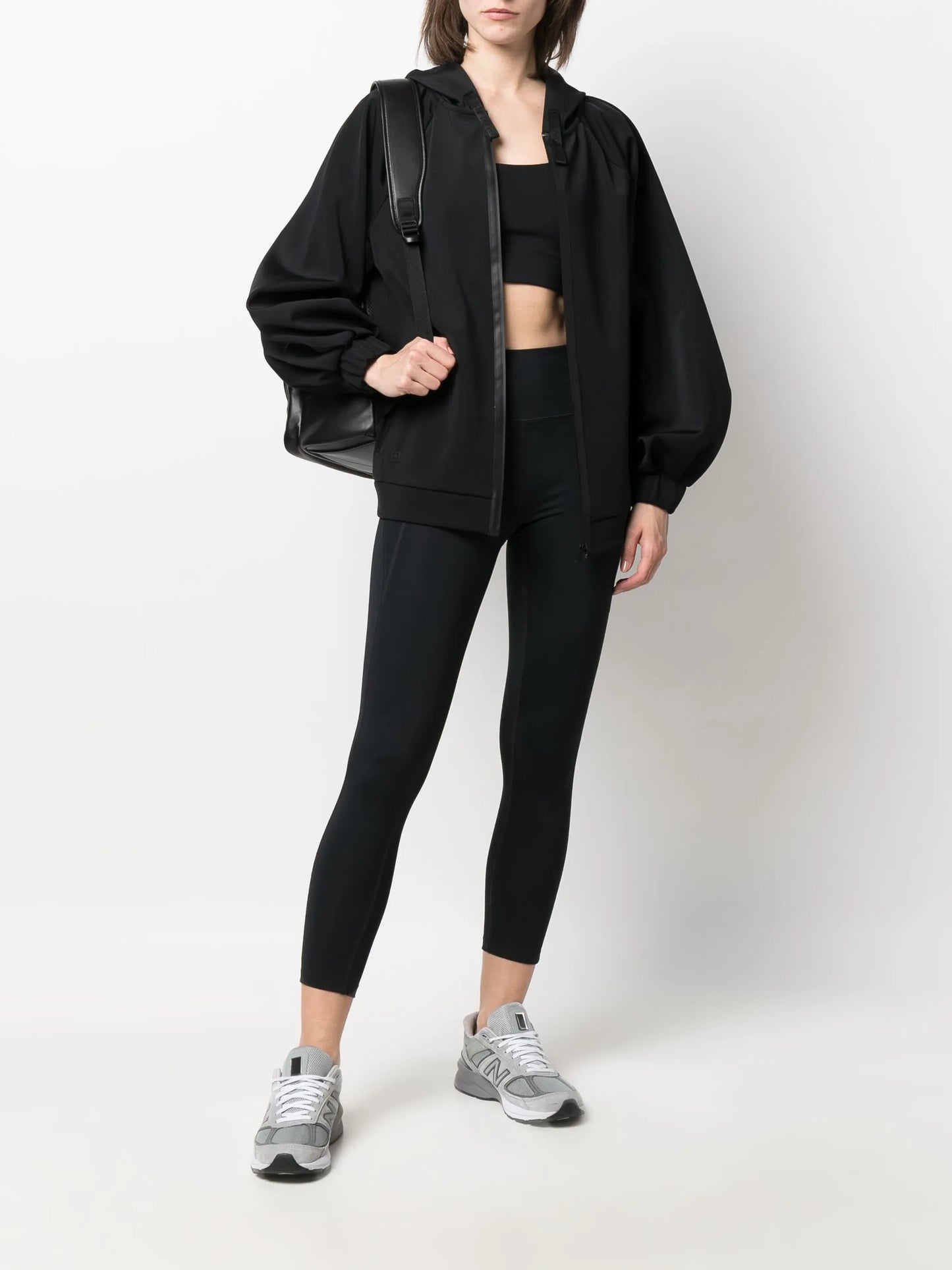 zip-up hooded jacket
