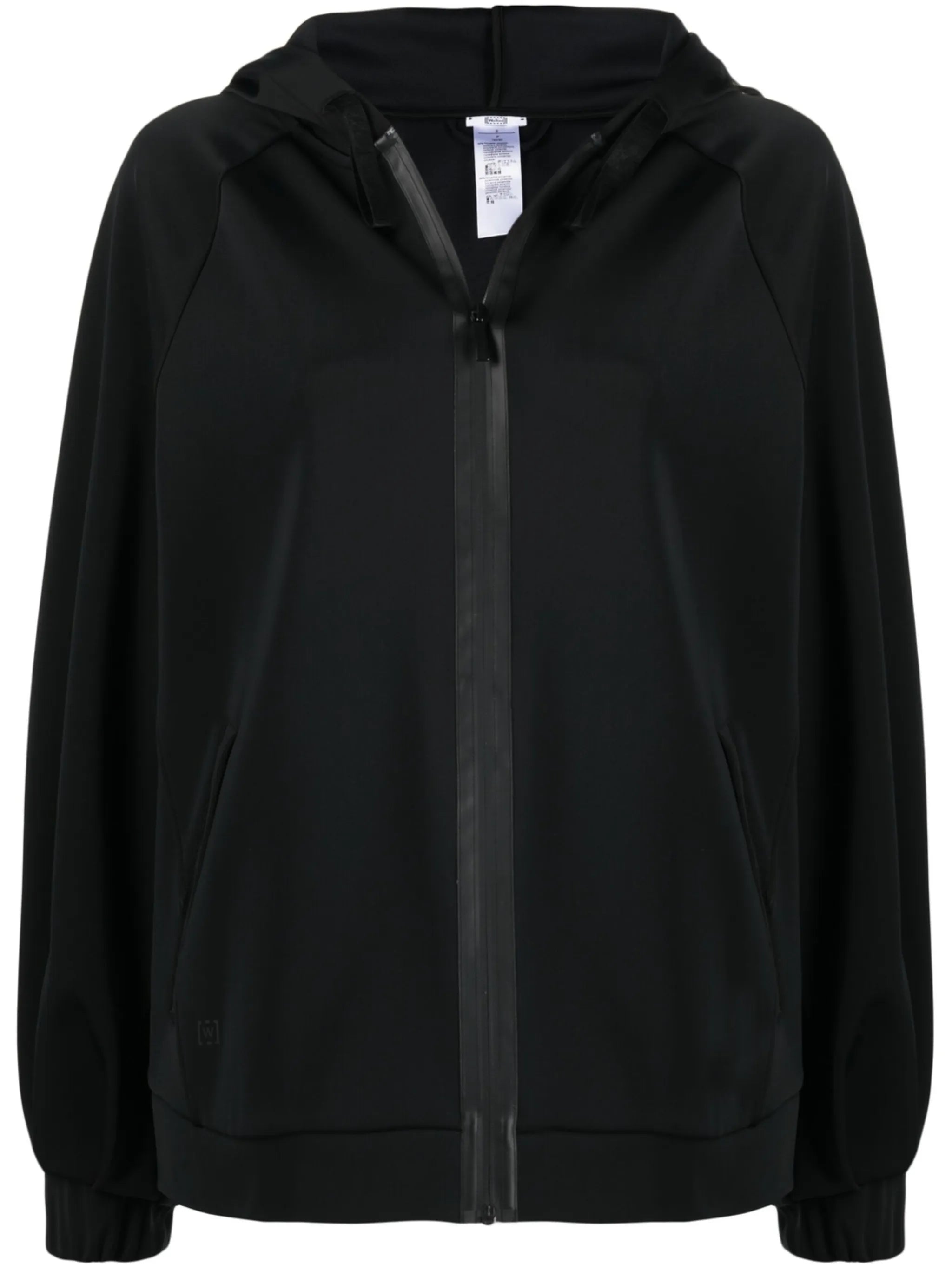 zip-up hooded jacket