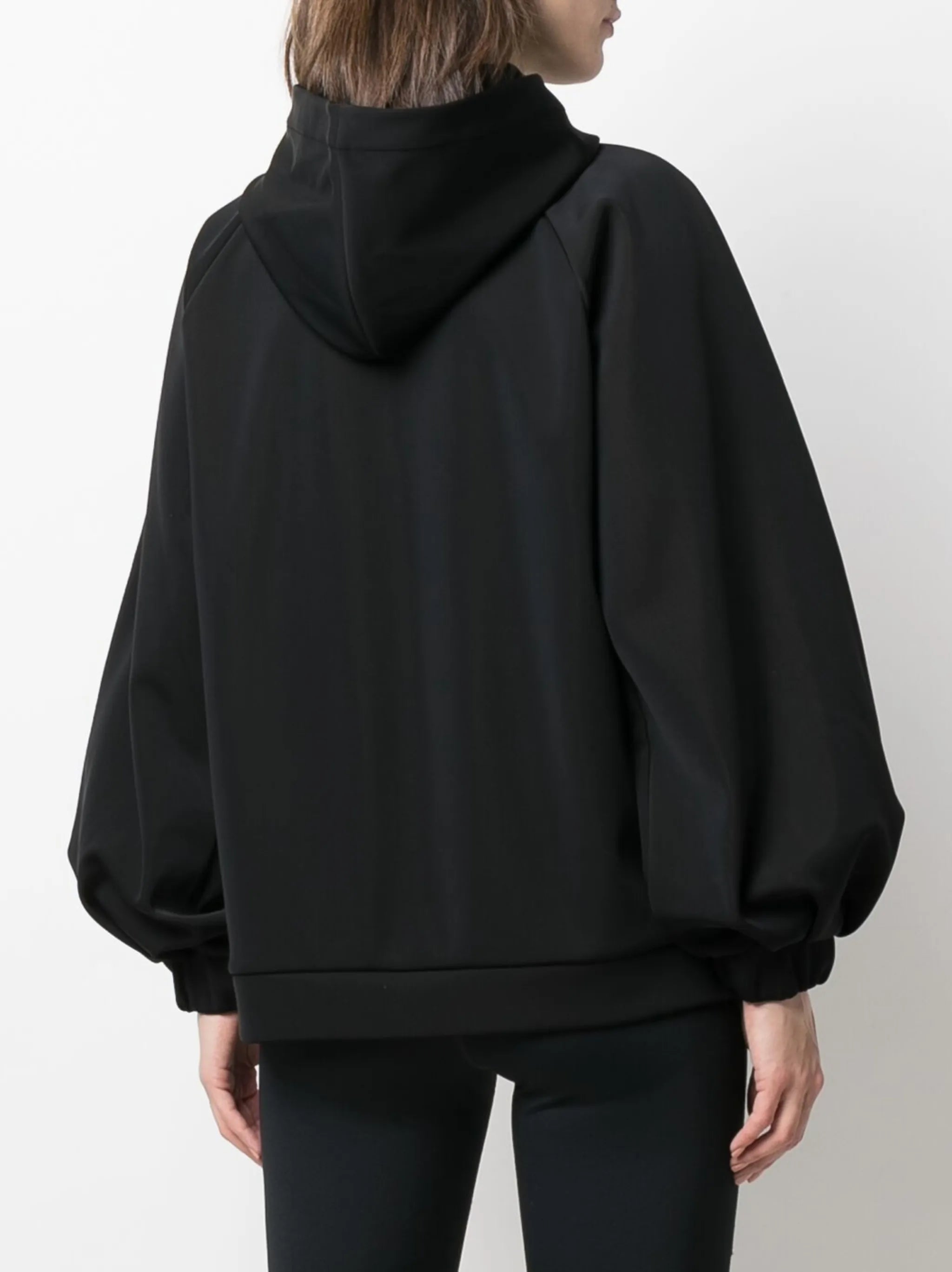 zip-up hooded jacket