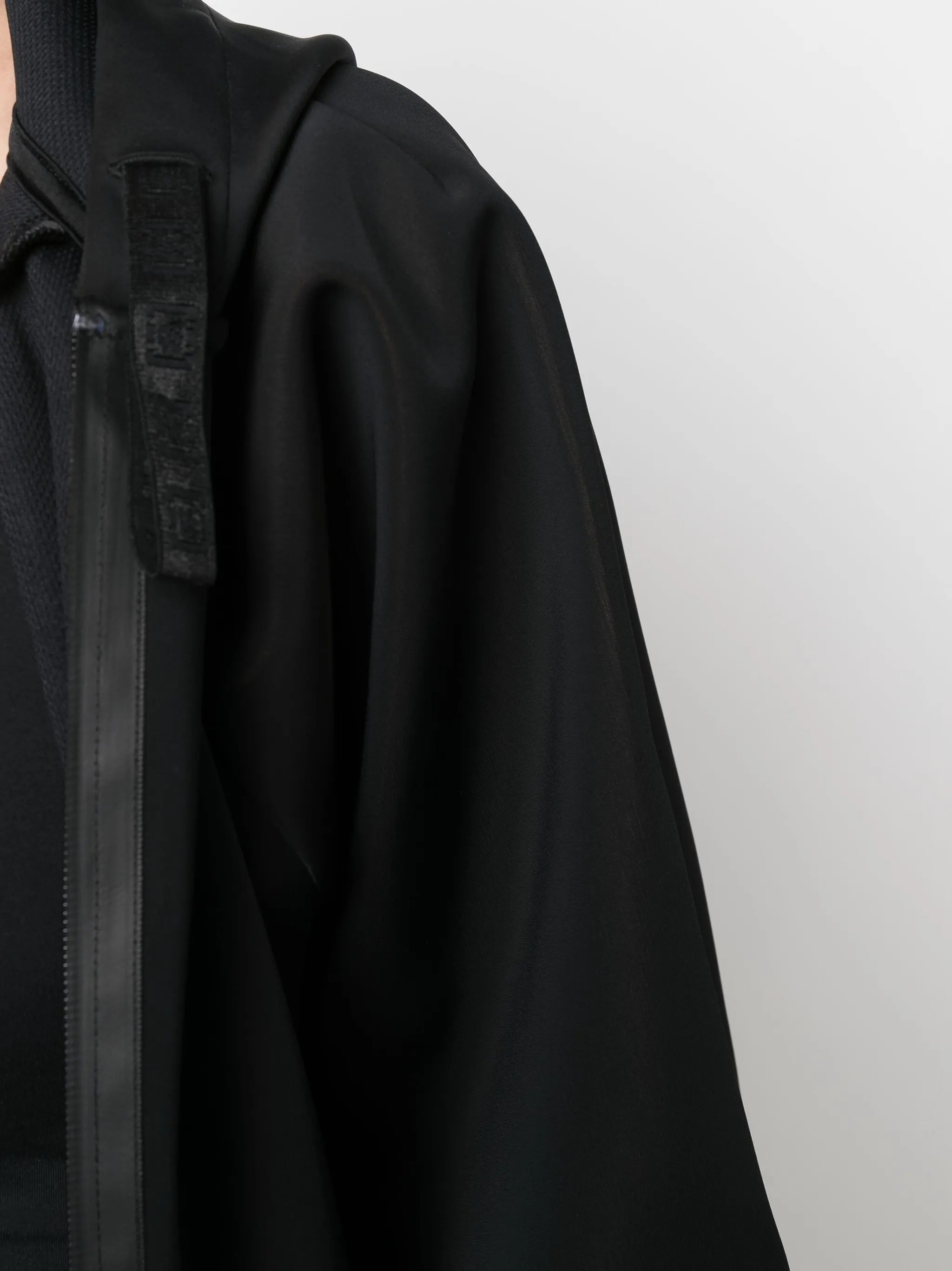 zip-up hooded jacket