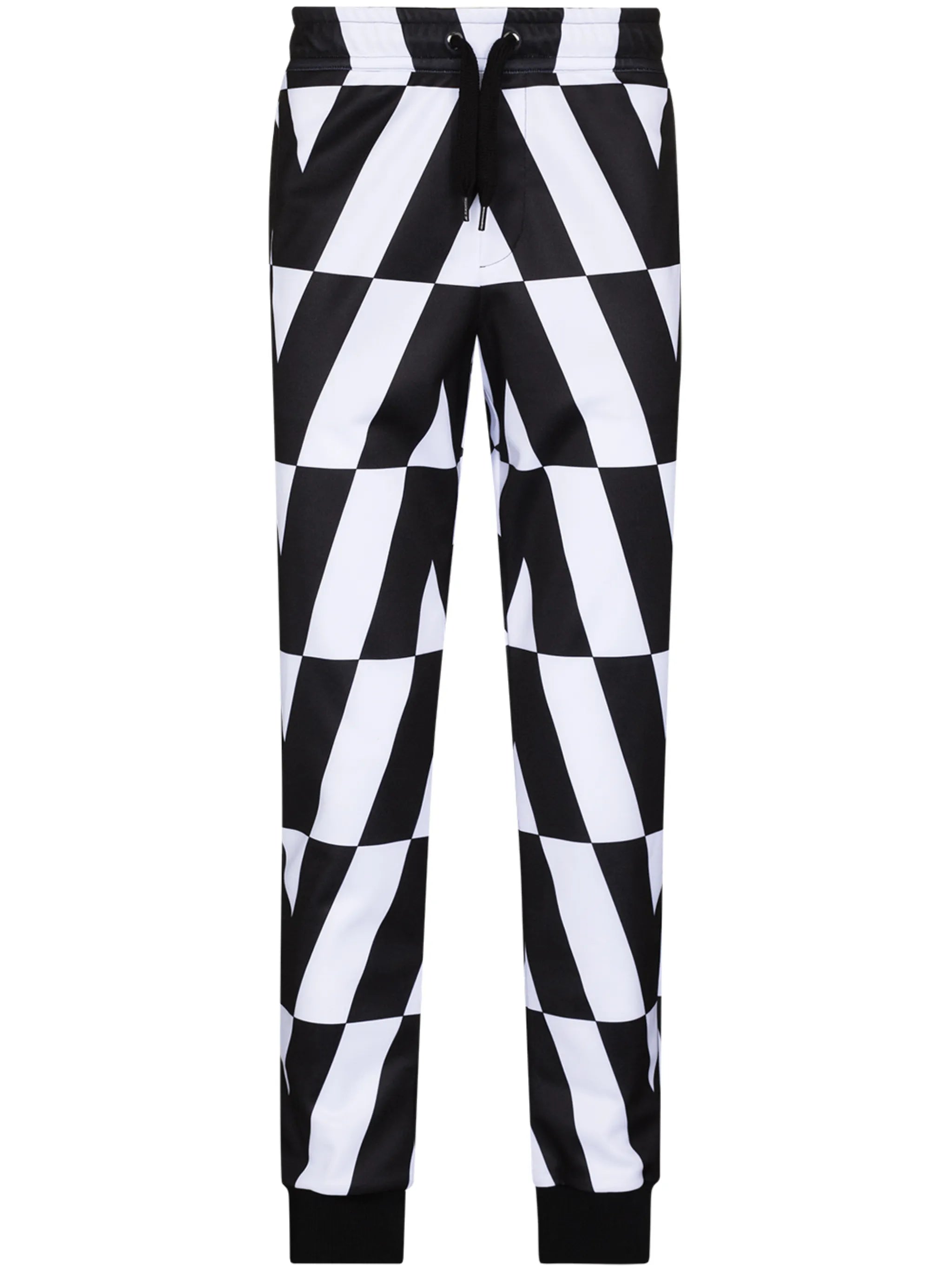 Optical tapered track pants