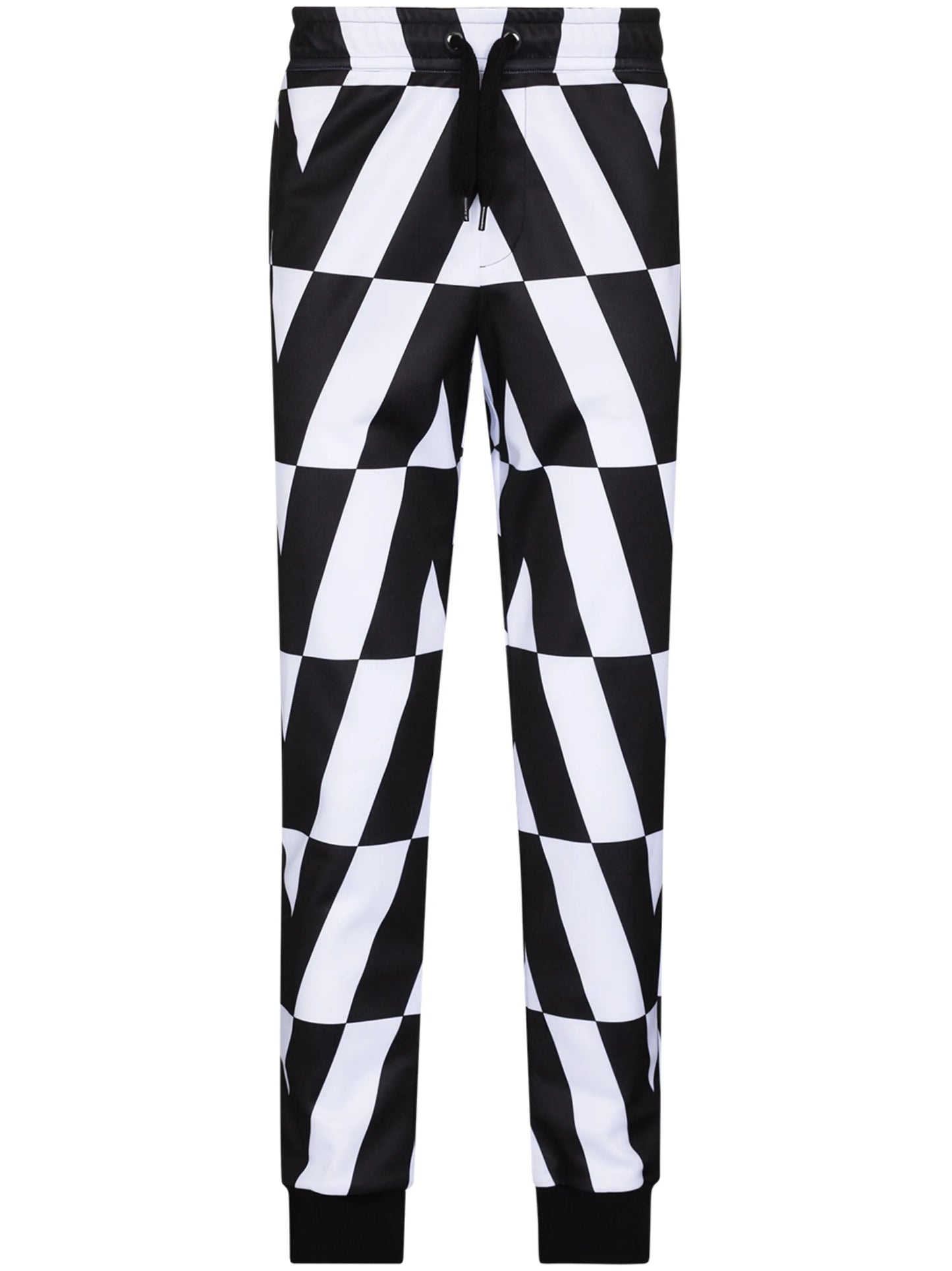 Optical tapered track pants