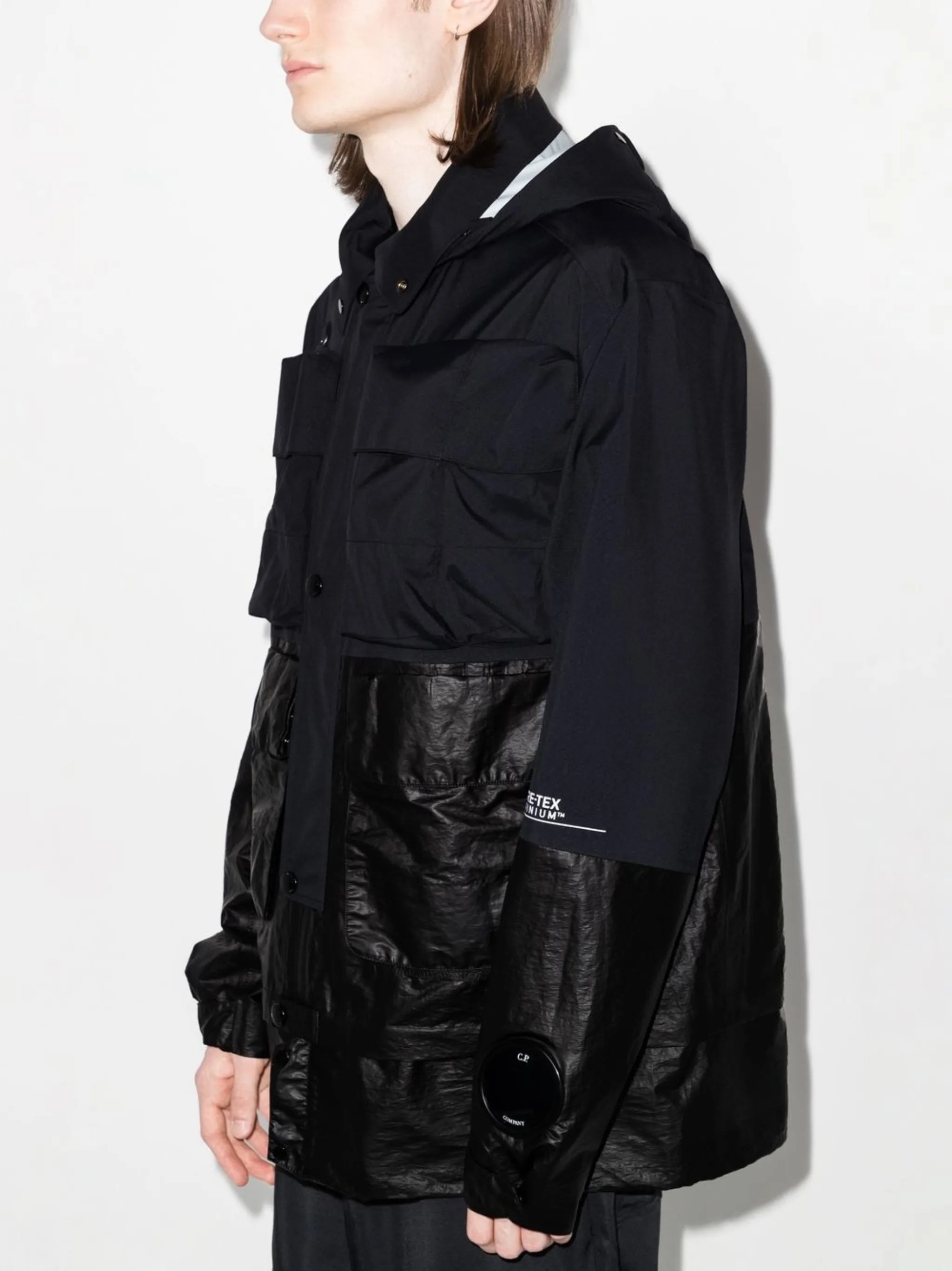 zip-up hooded jacket