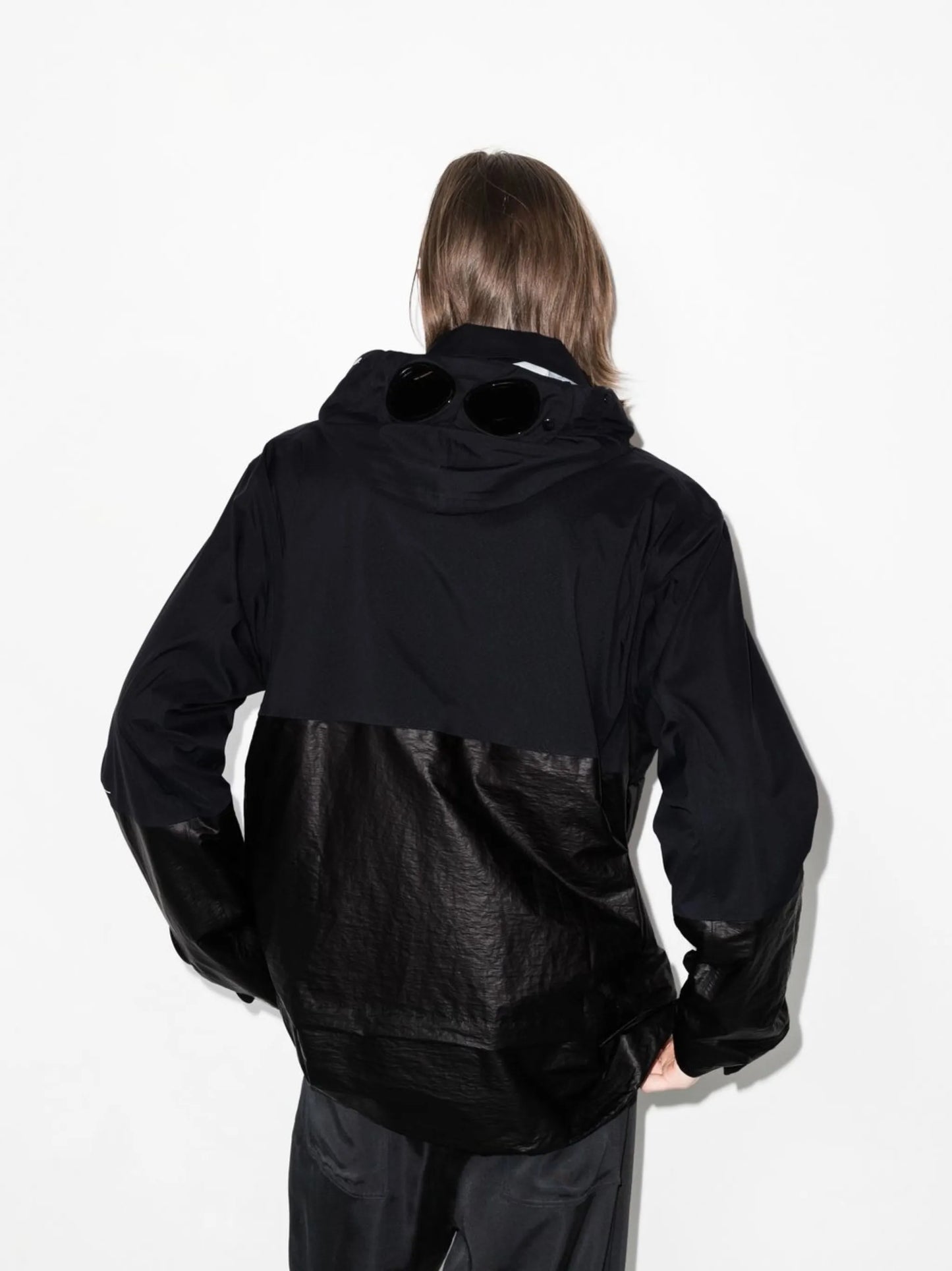 zip-up hooded jacket