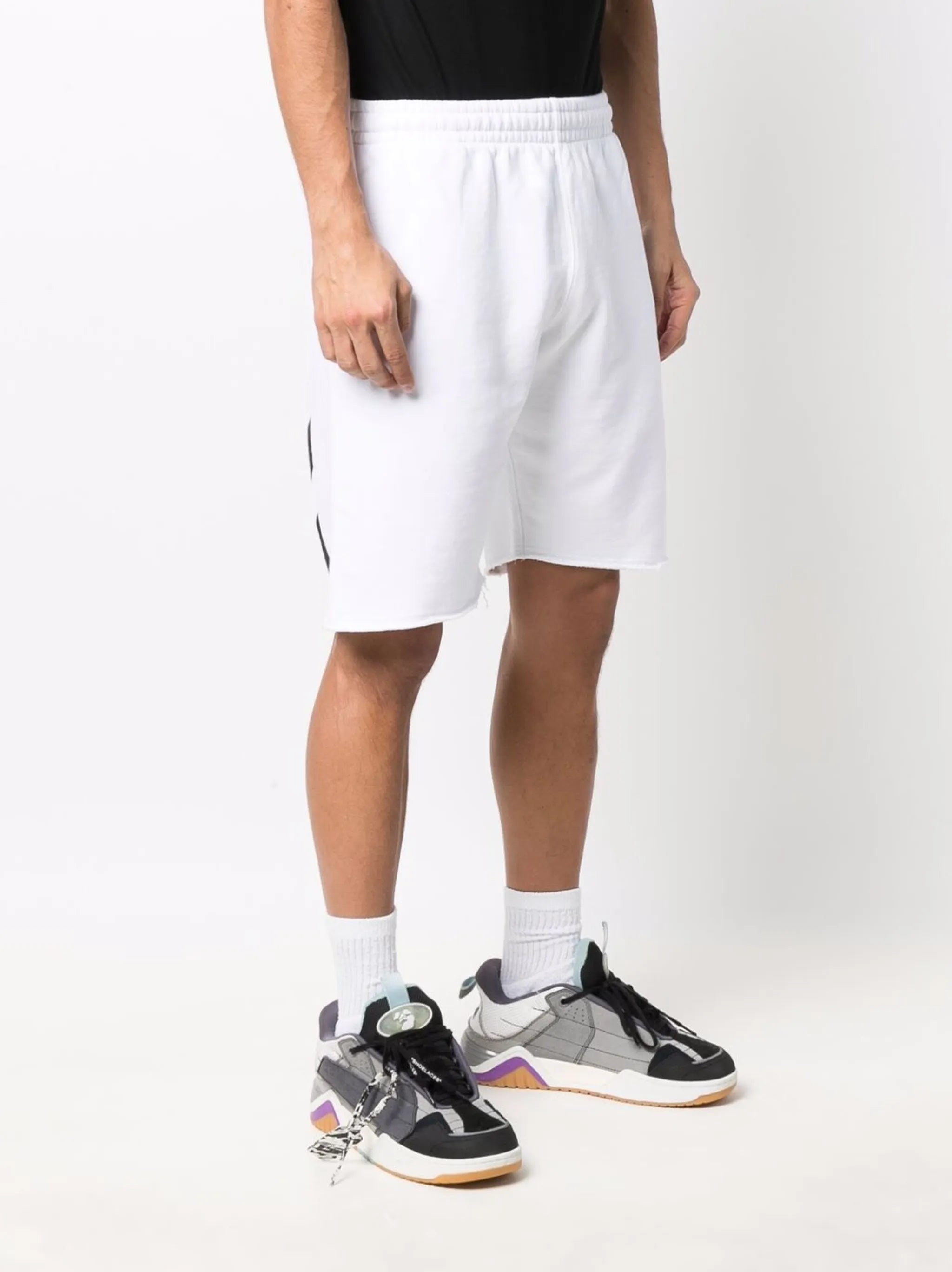 Diag-stripe track shorts