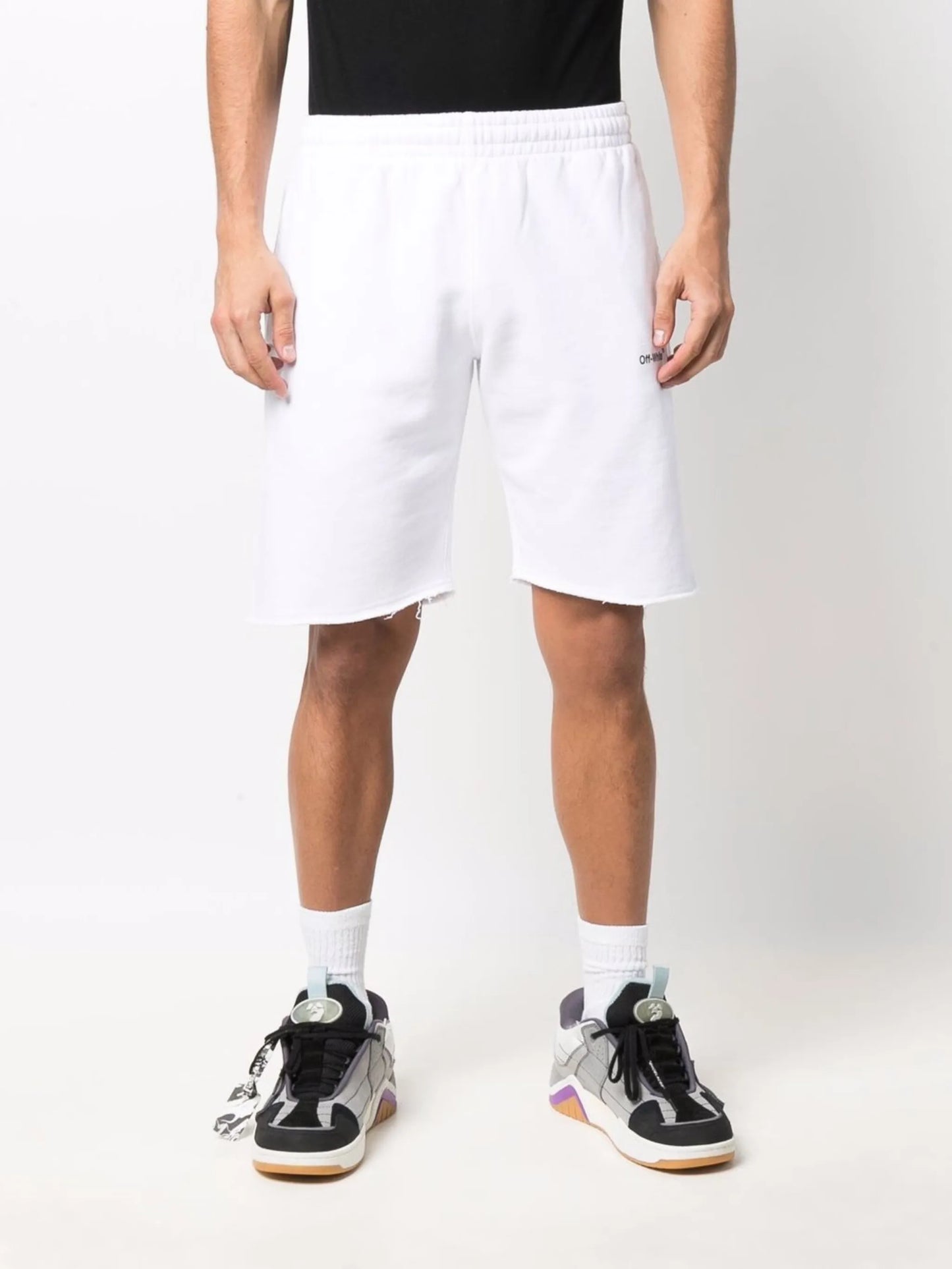 Diag-stripe track shorts