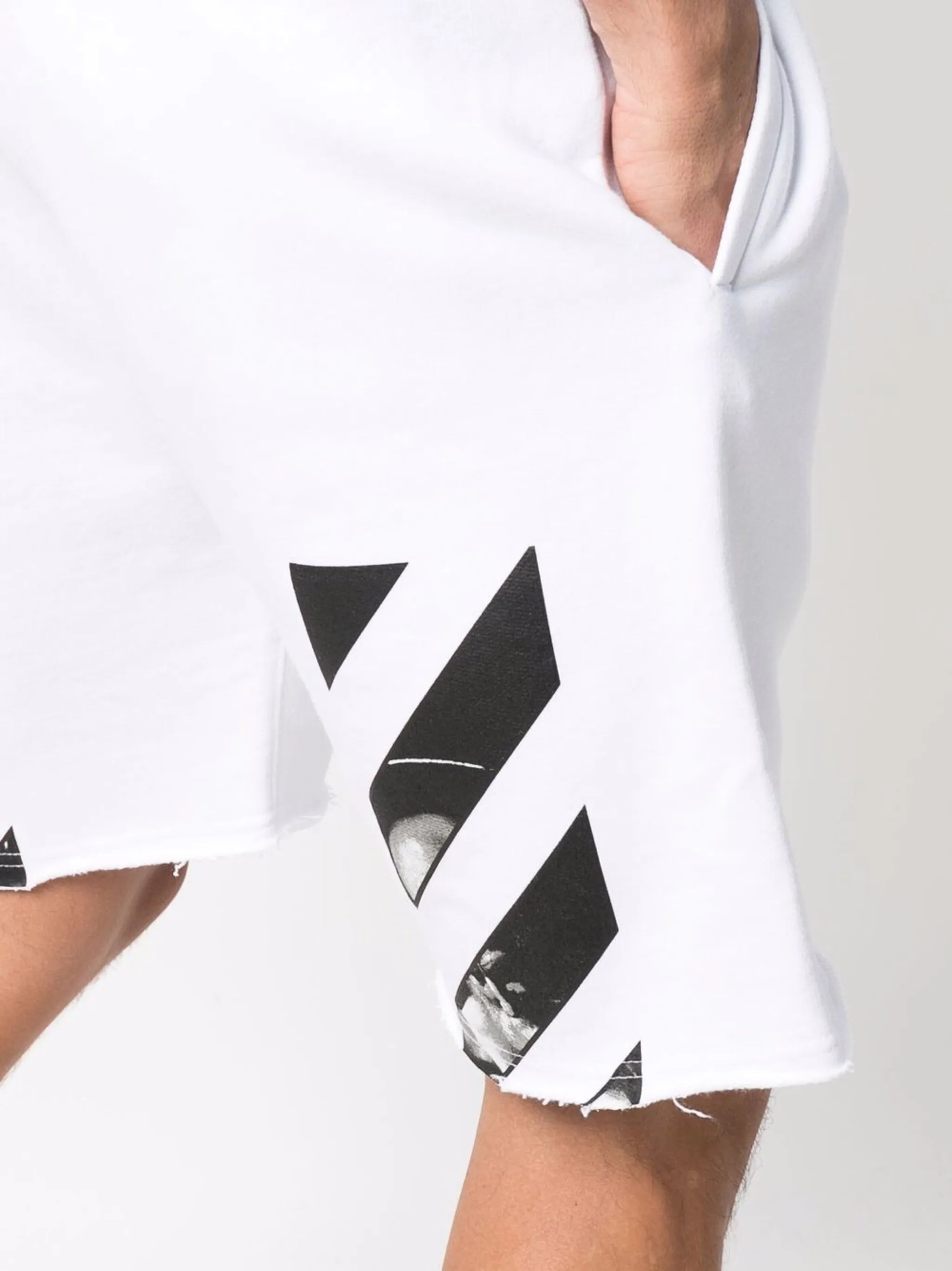 Diag-stripe track shorts