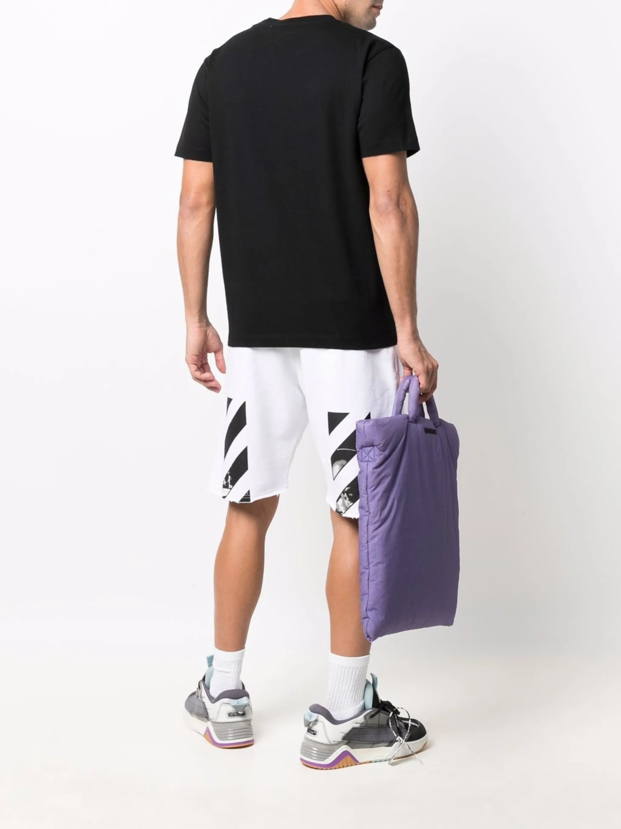 Diag-stripe track shorts