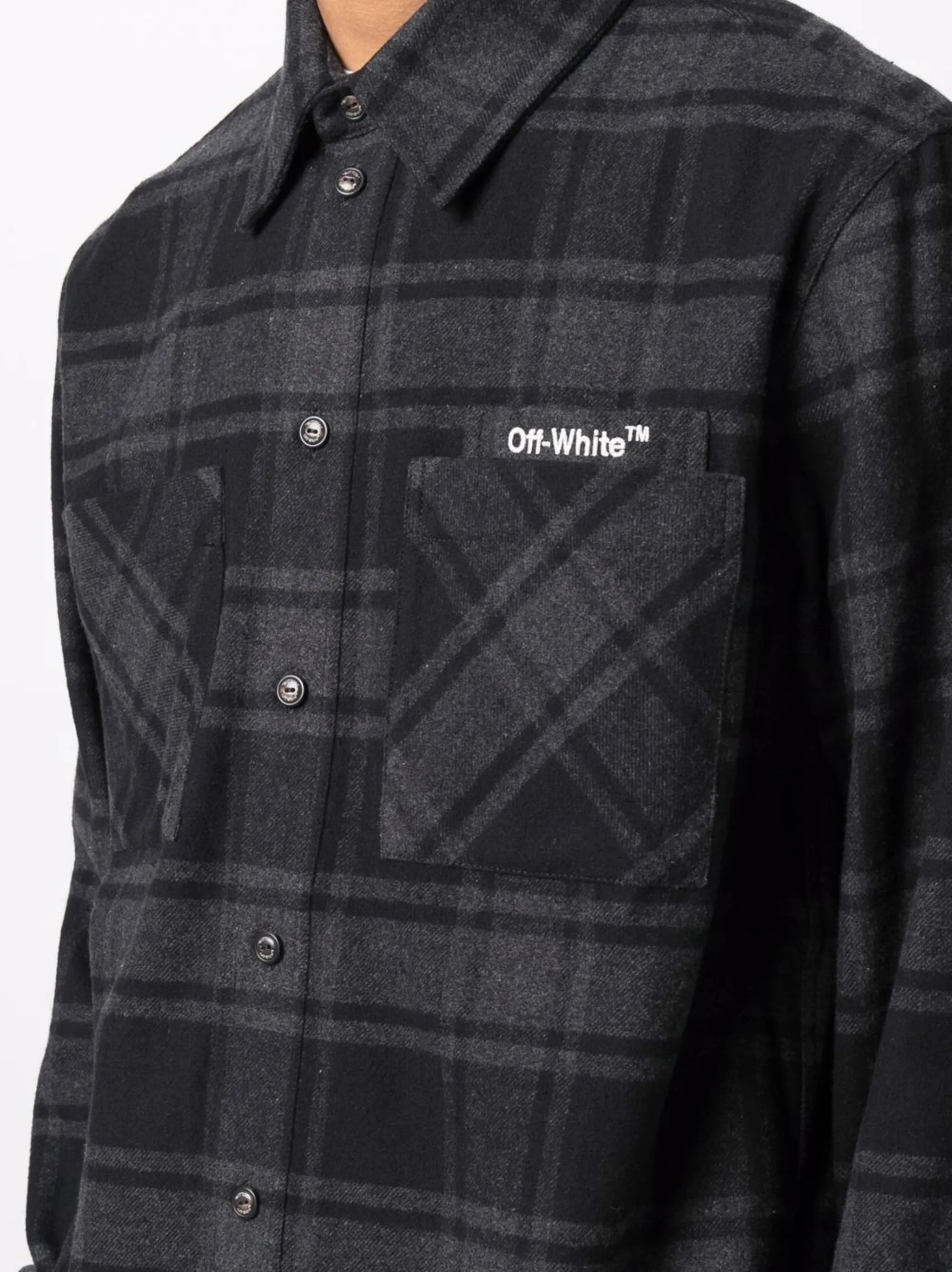 Outline-Arrows flannel shirt
