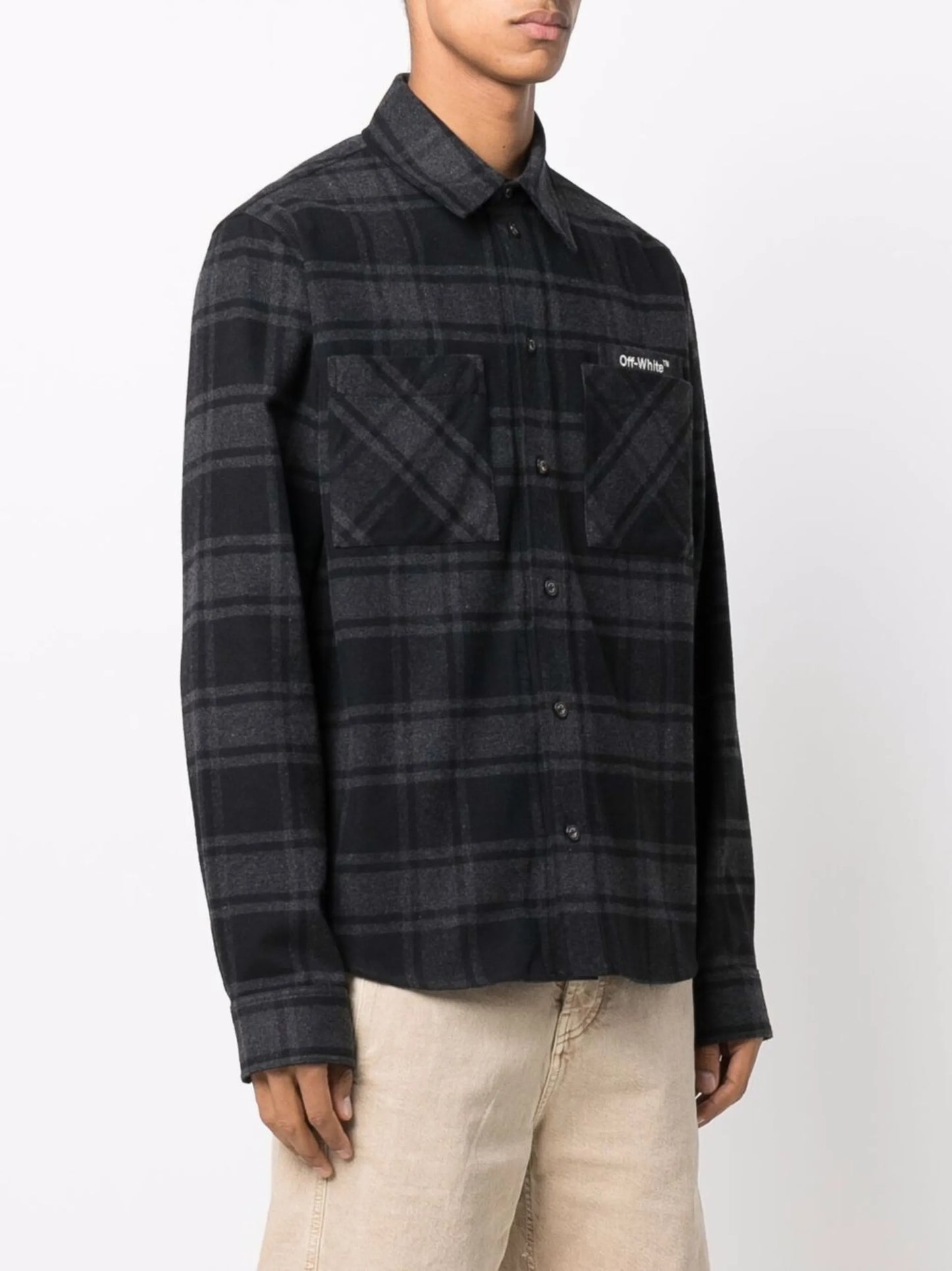 Outline-Arrows flannel shirt