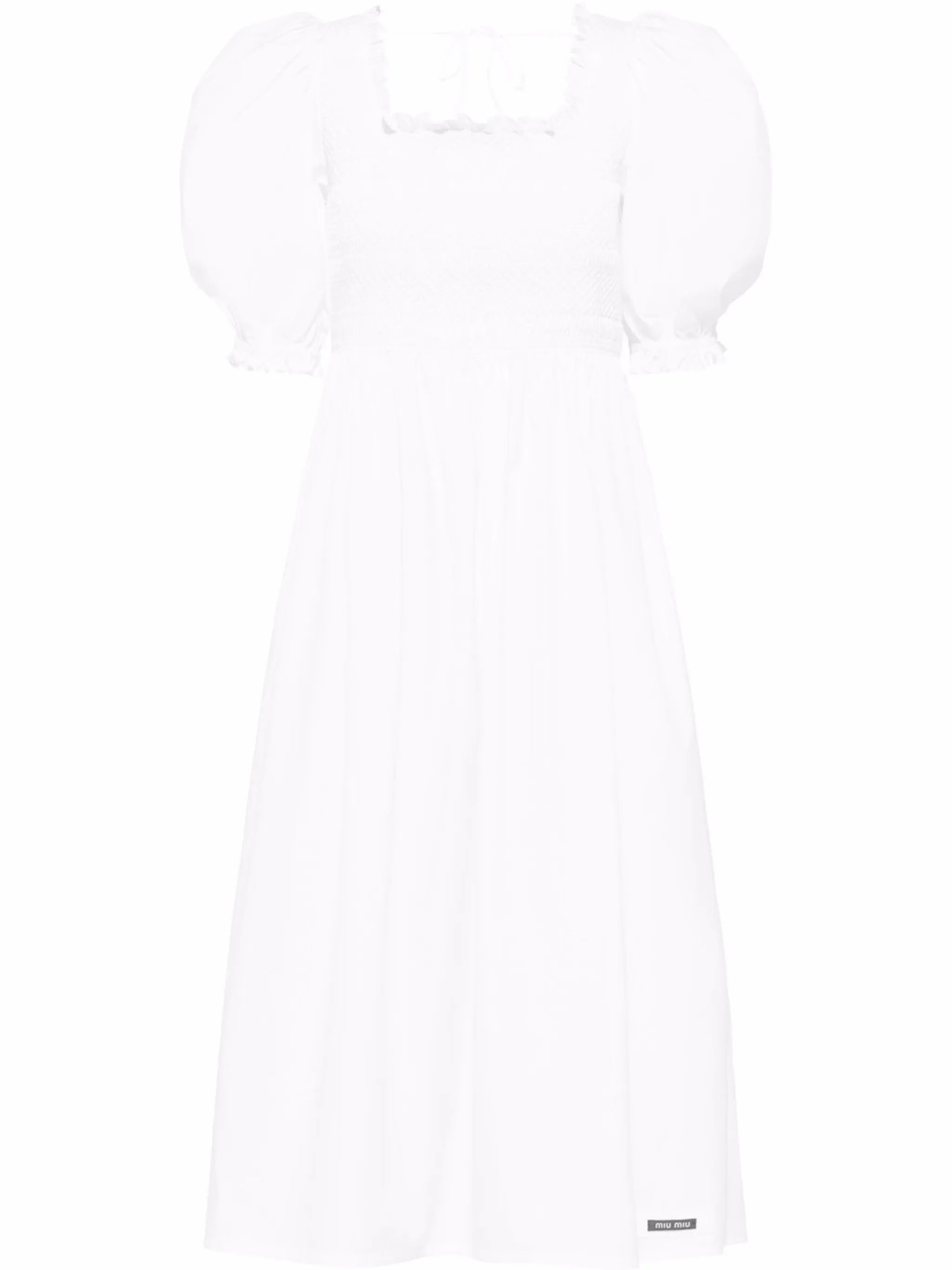 embroidered poplin dress