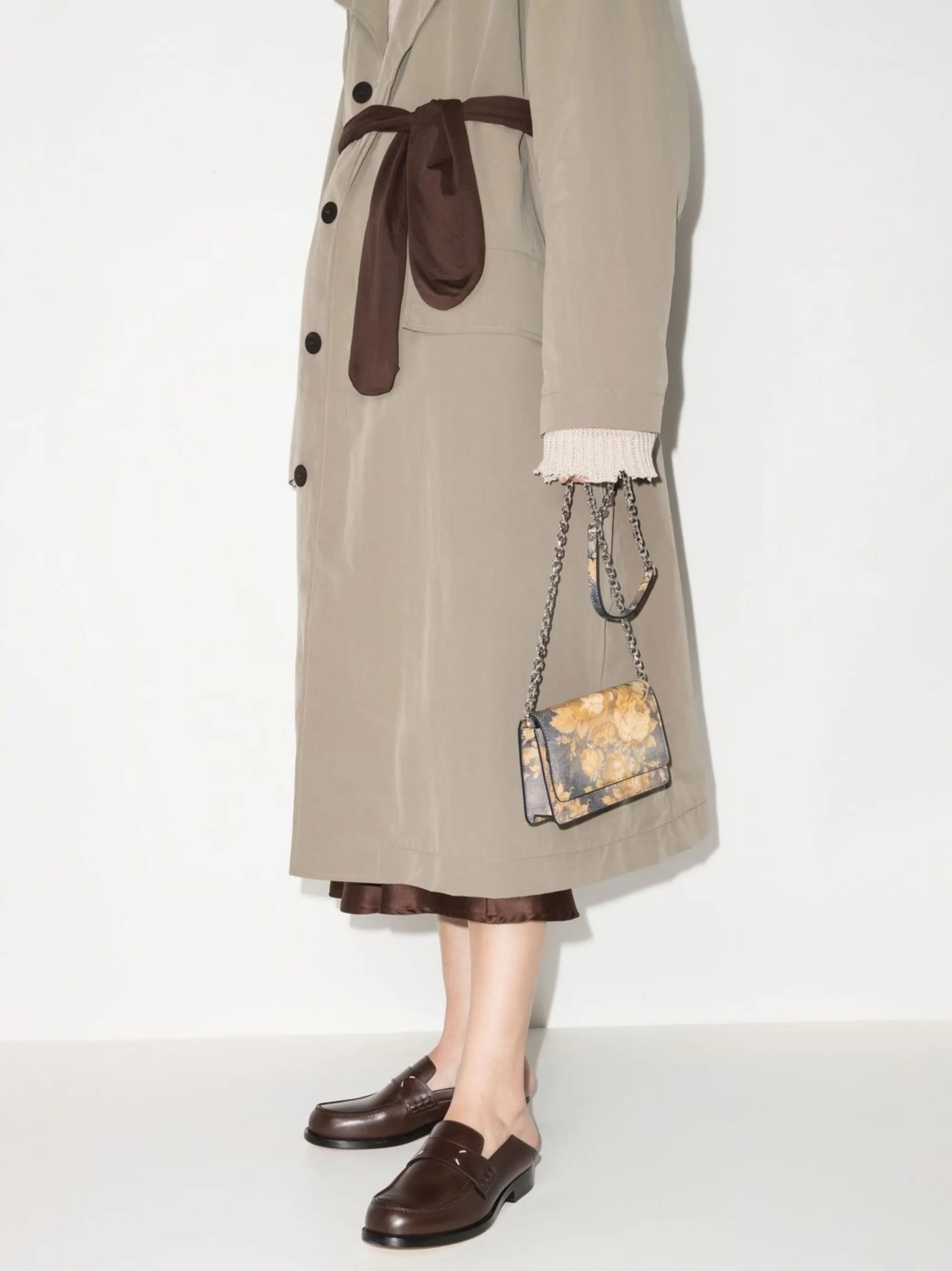 flora-print clutch bag