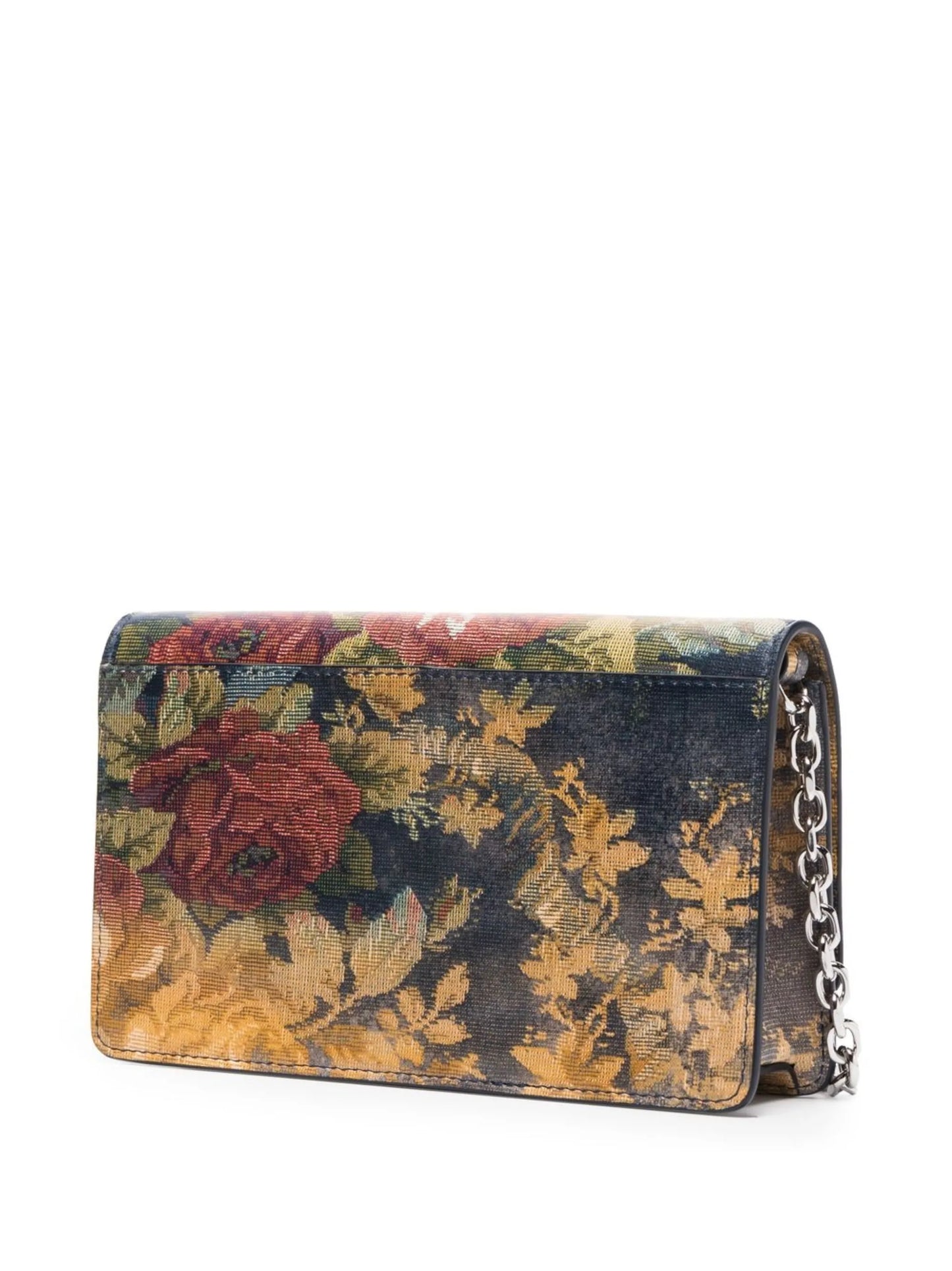 flora-print clutch bag