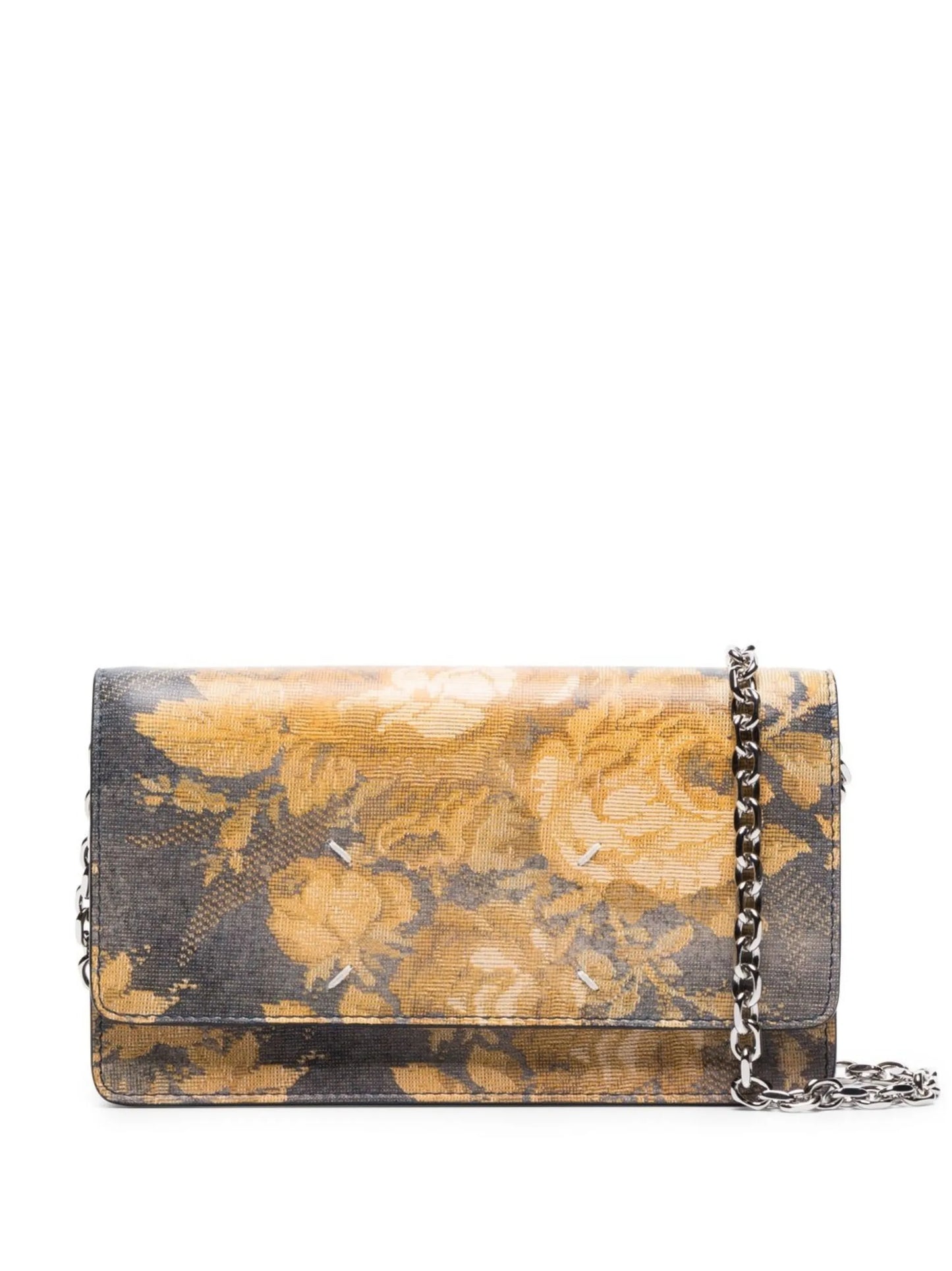 flora-print clutch bag