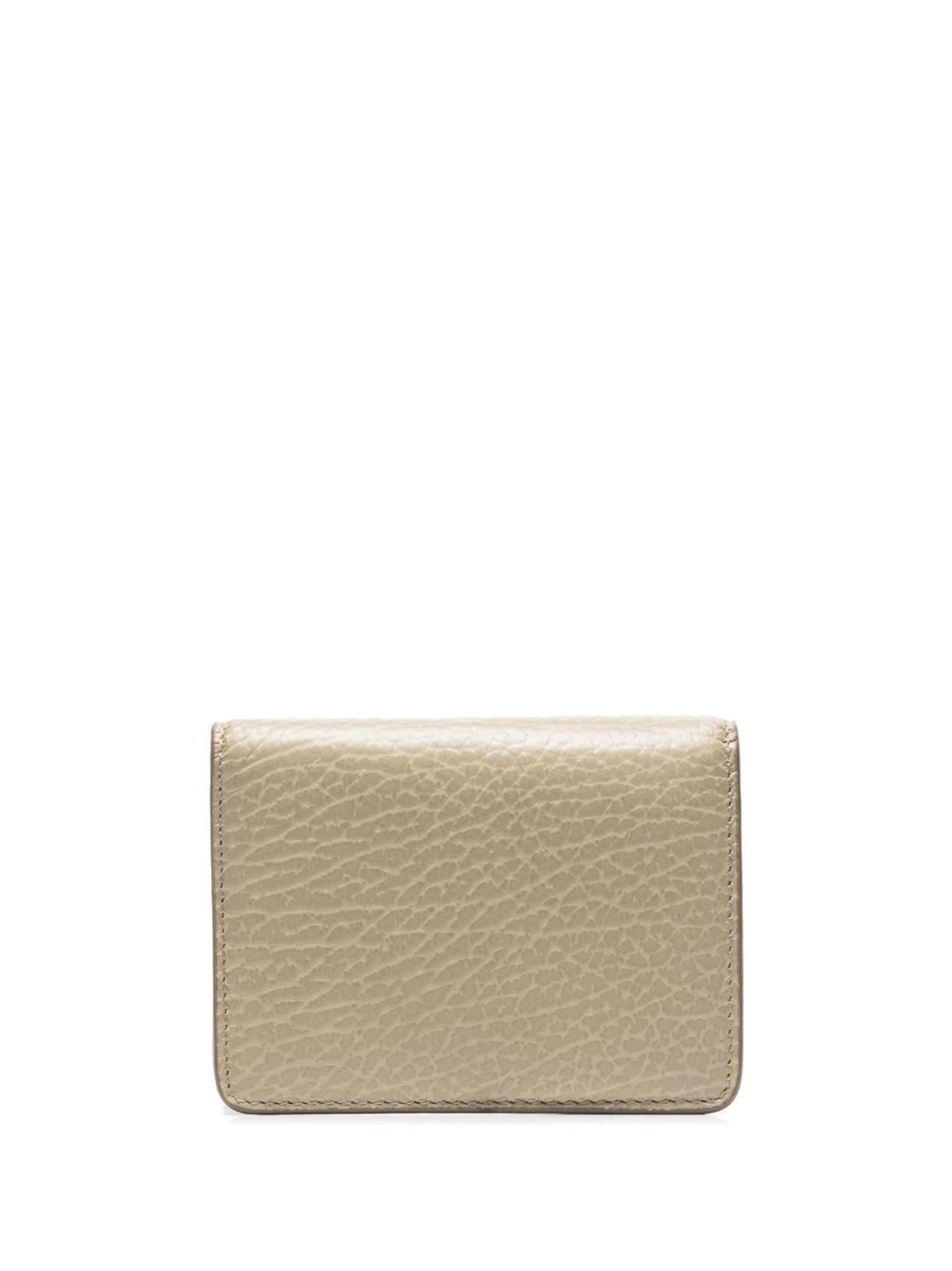 four-stitch leather card holder