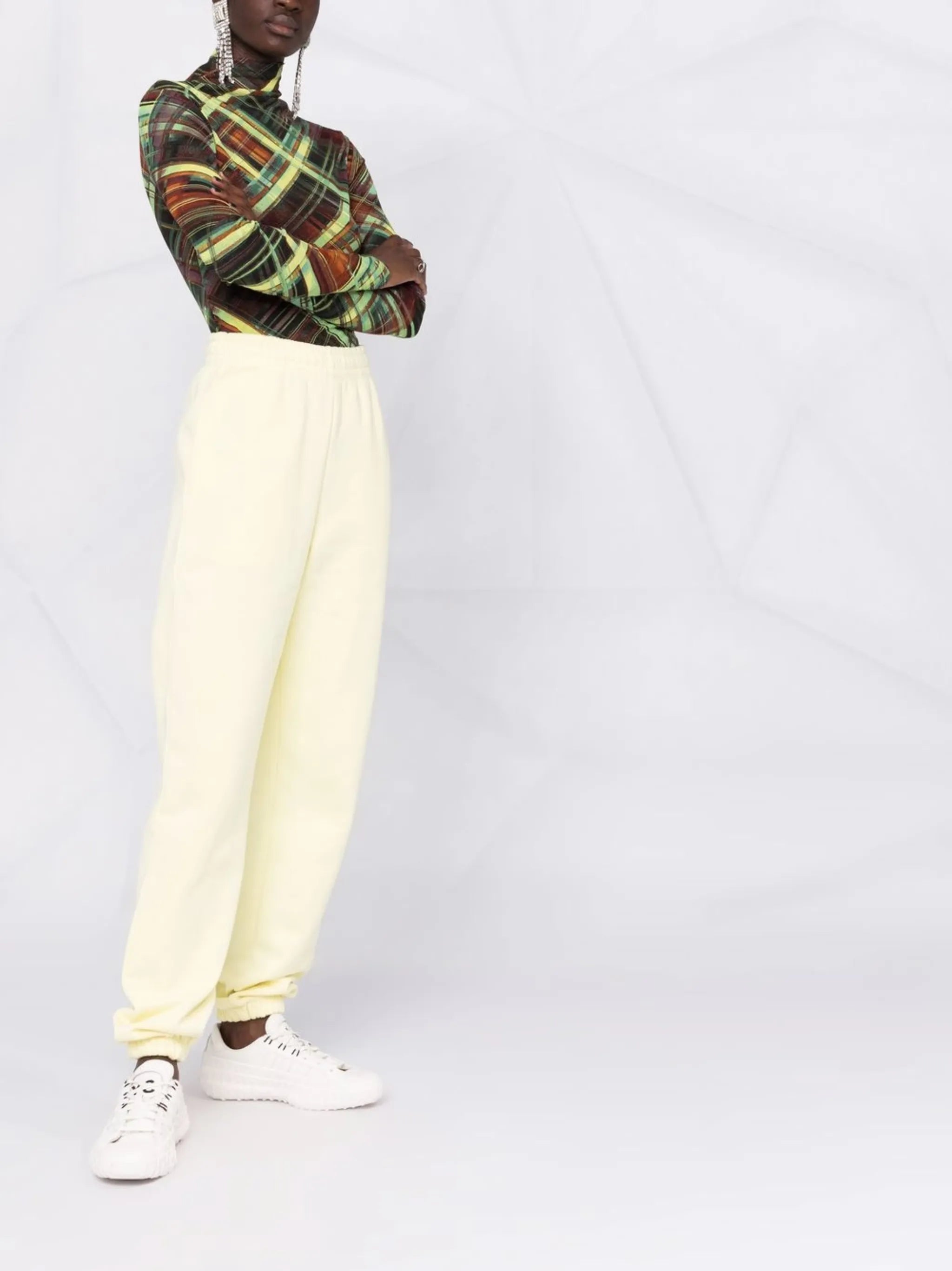 elasticated-ankle track pants
