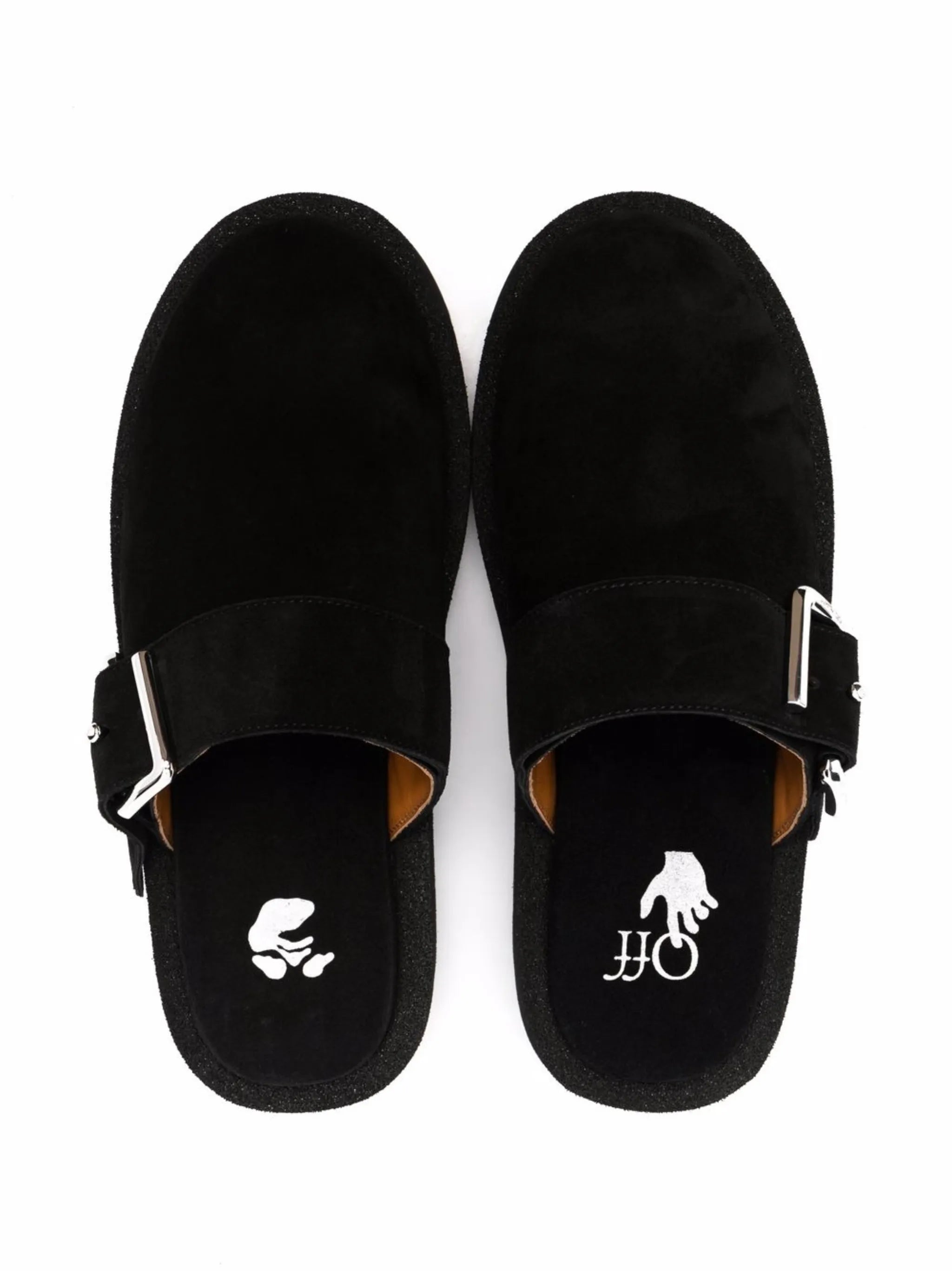 sponge buckle-embellished slippers