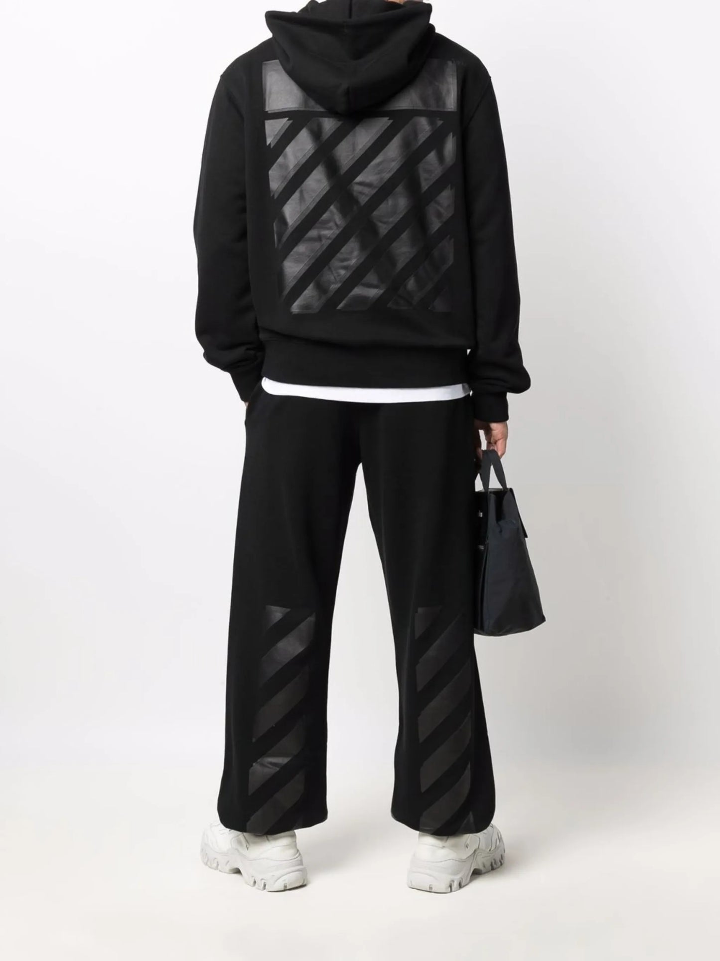 Diag-stripe track pants