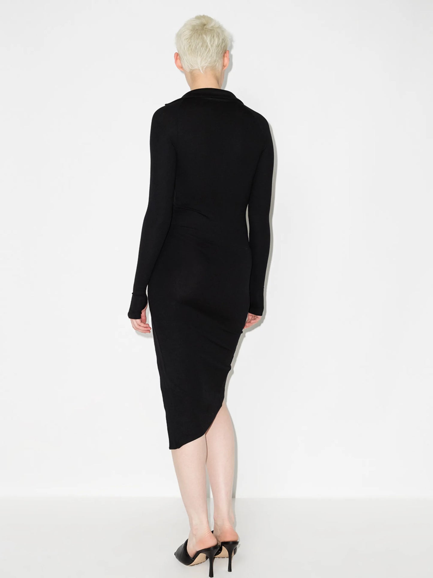 Lanett button-up asymmetric dress