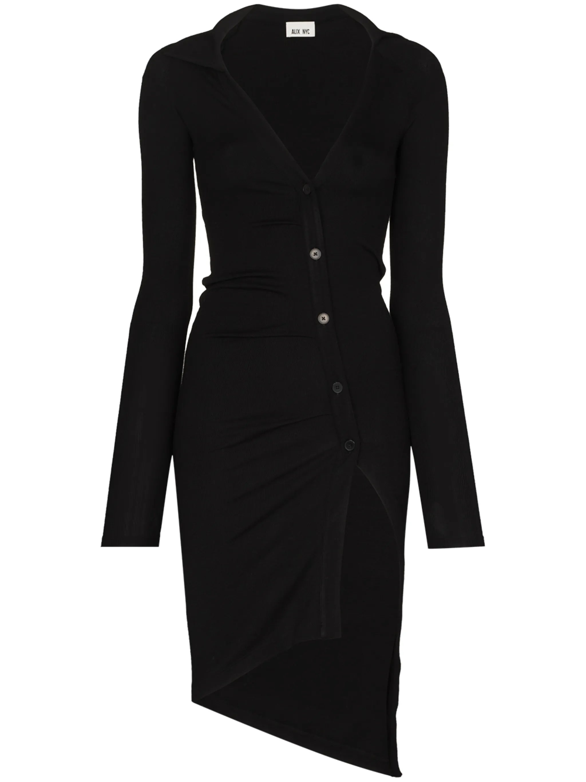 Lanett button-up asymmetric dress