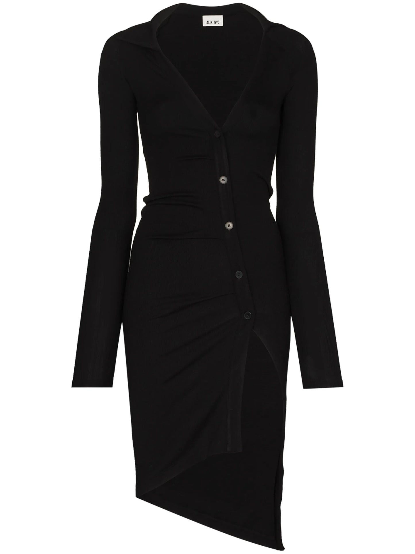 Lanett button-up asymmetric dress