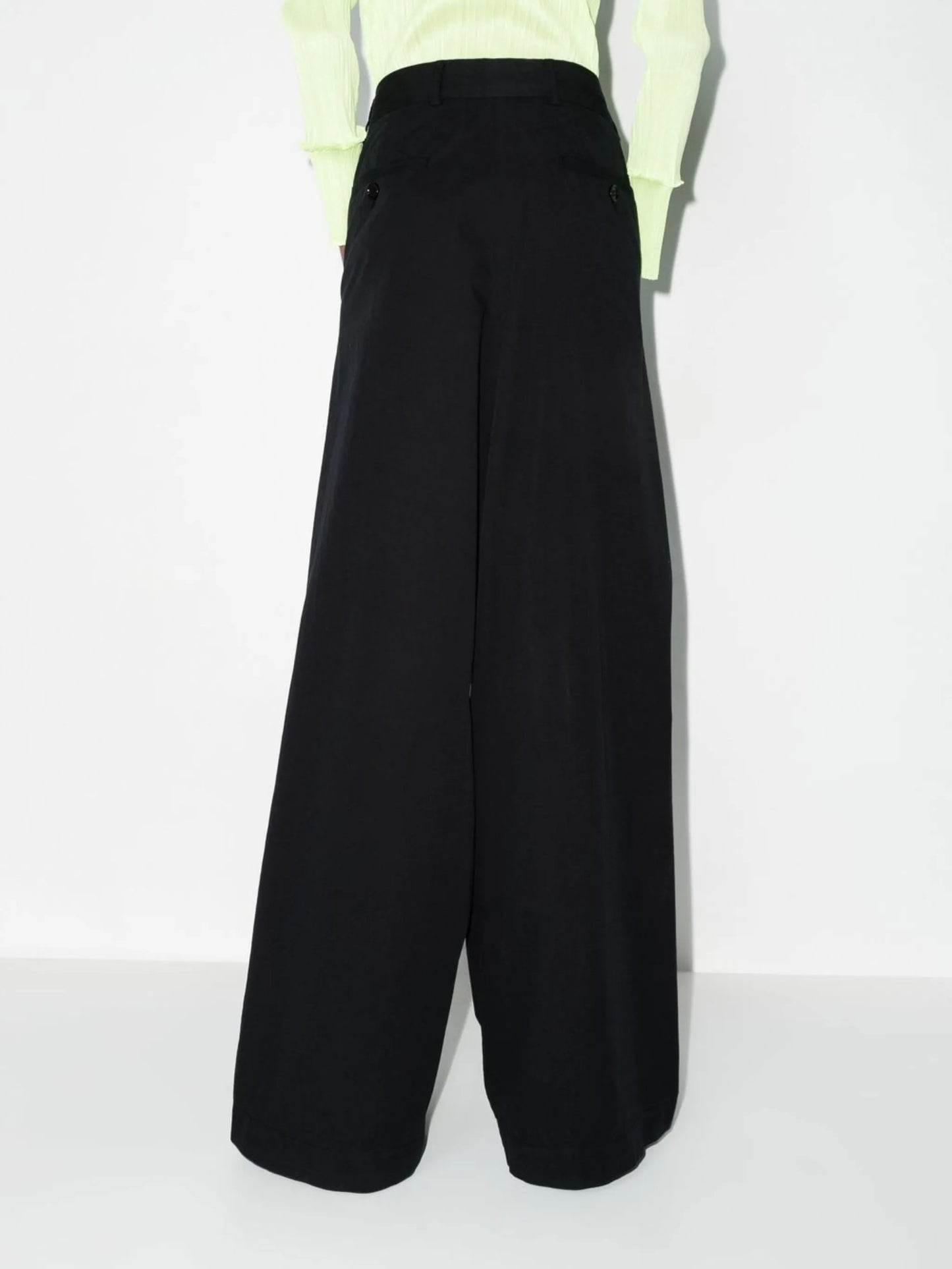 high-waist wide-leg trousers