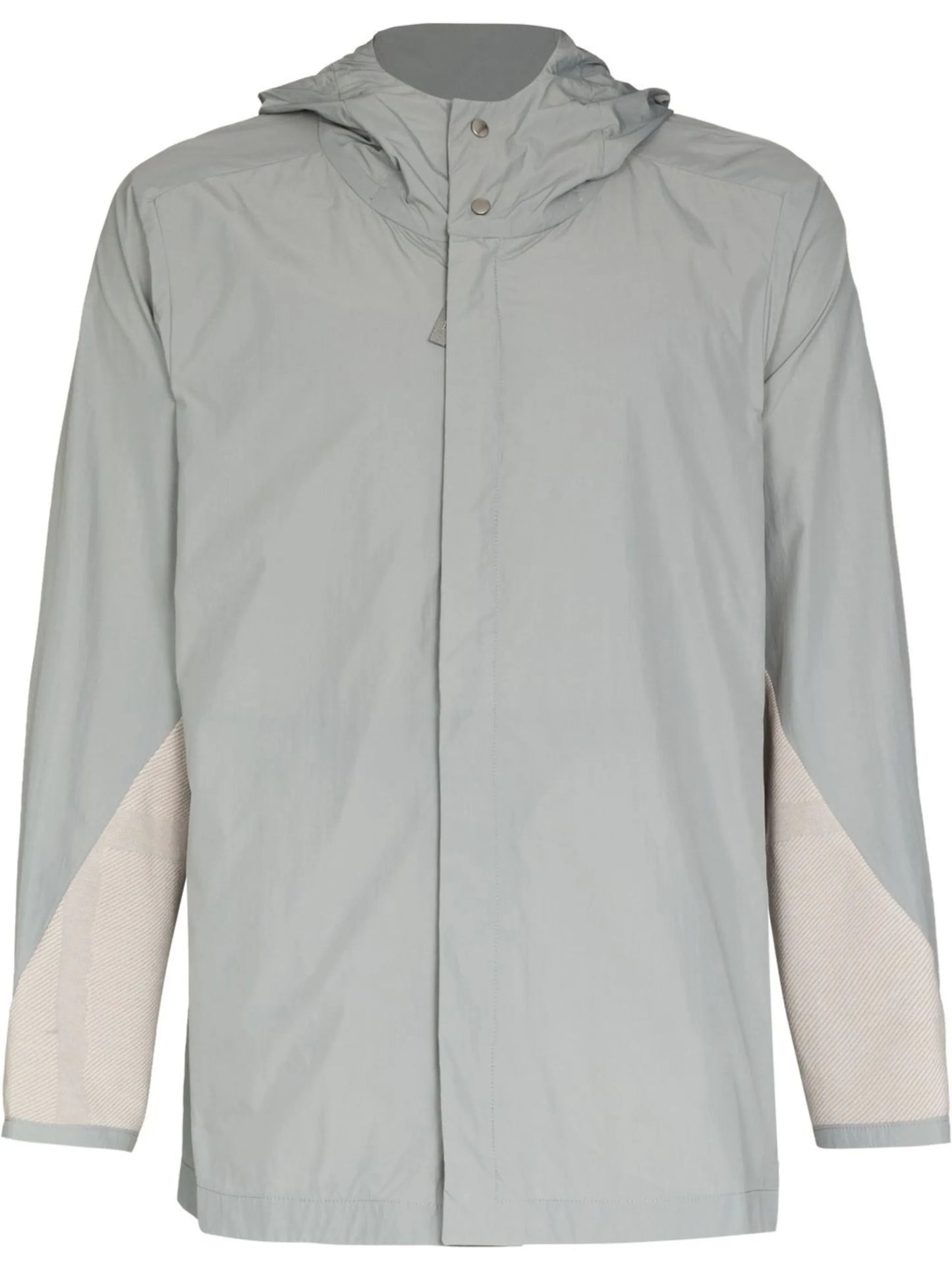 panelled hooded windbreaker