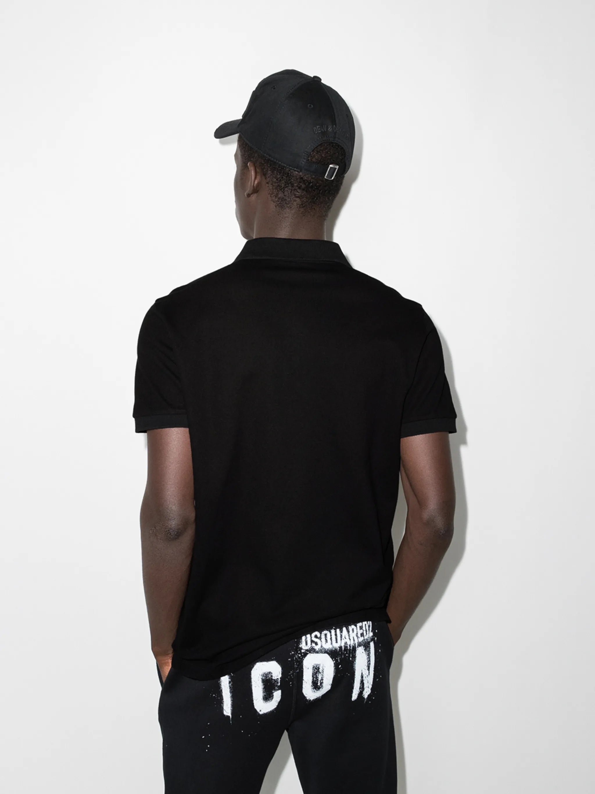 Icon-print polo shirt