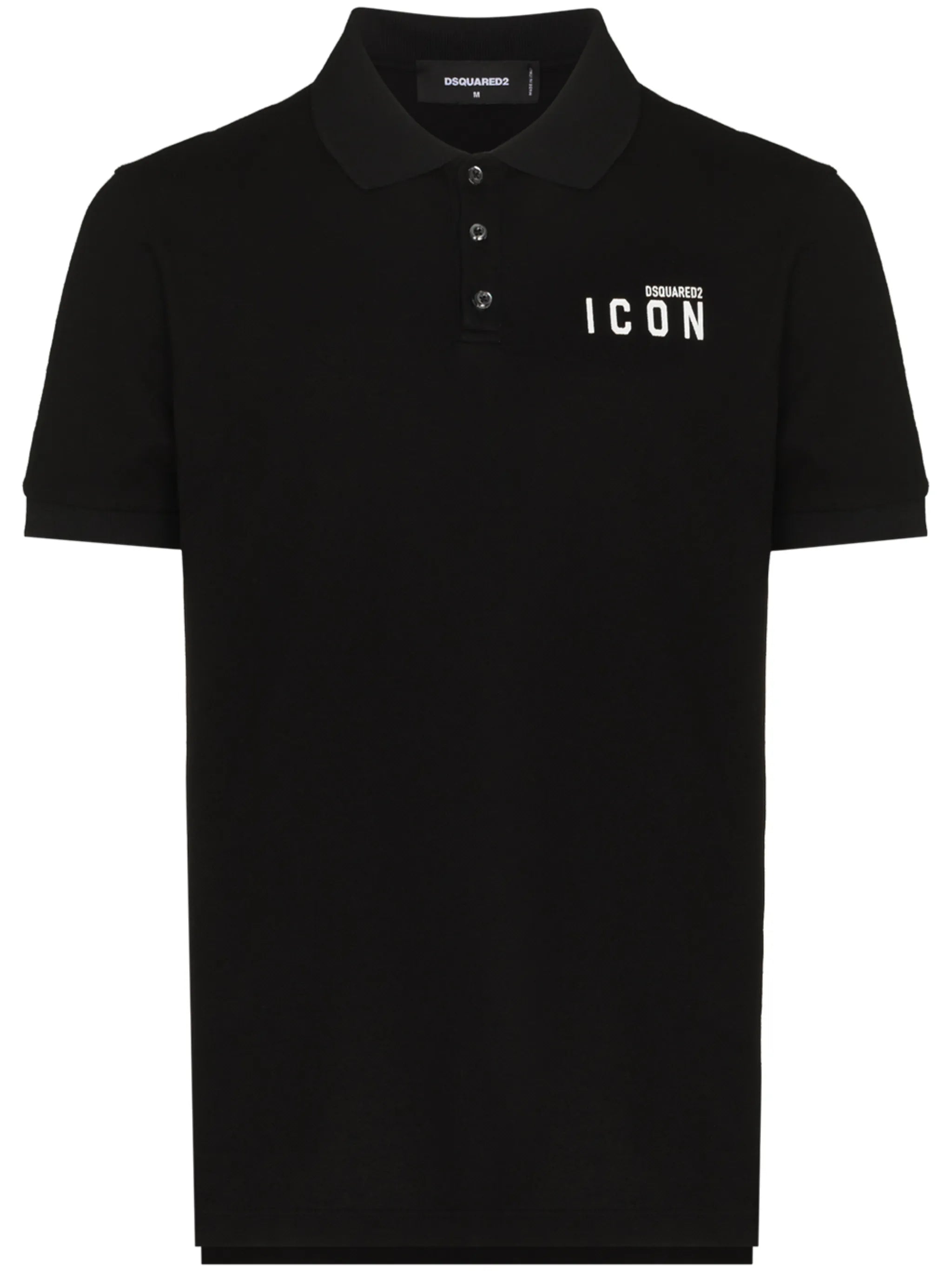 Icon-print polo shirt