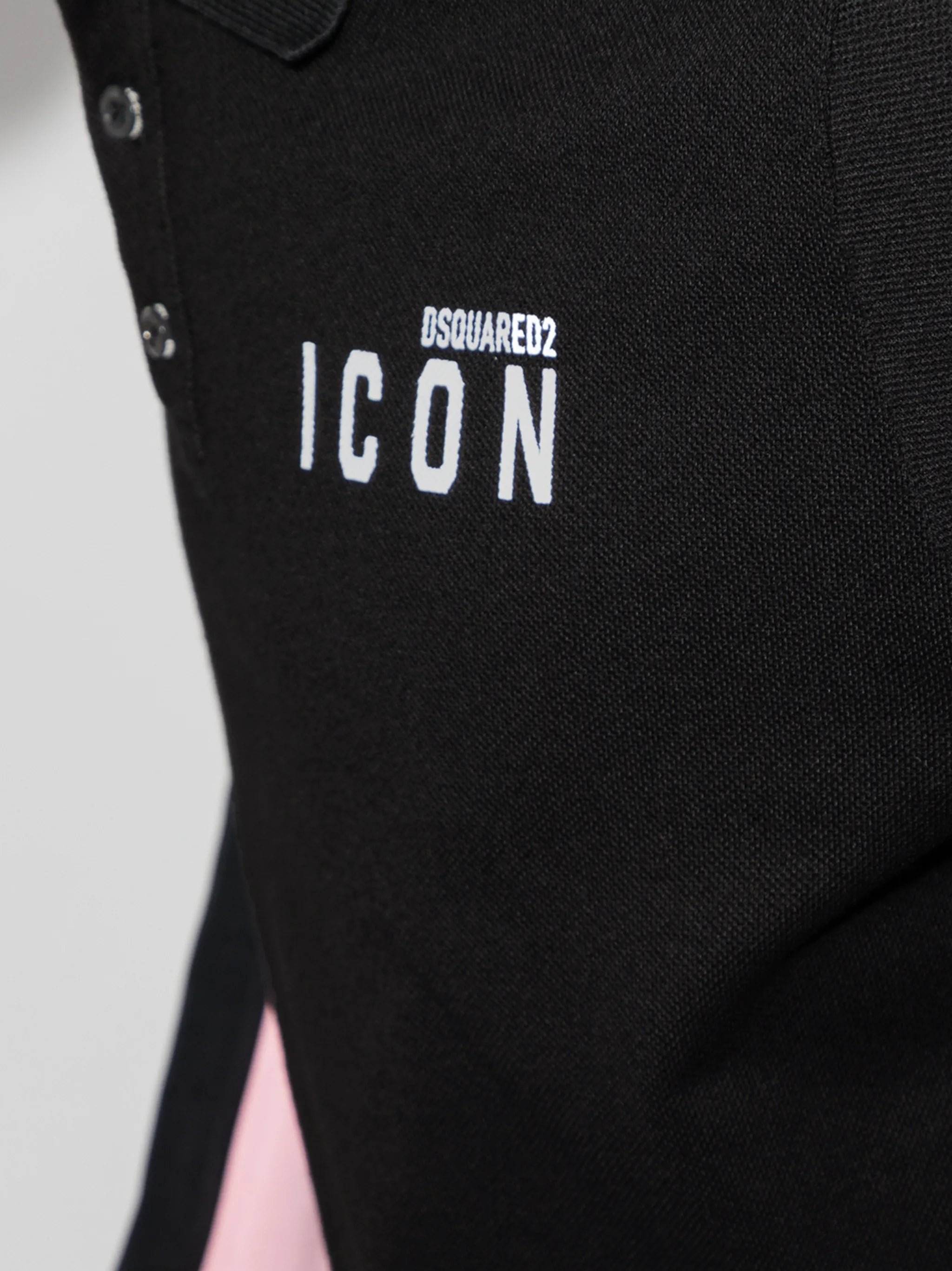 Icon-print polo shirt