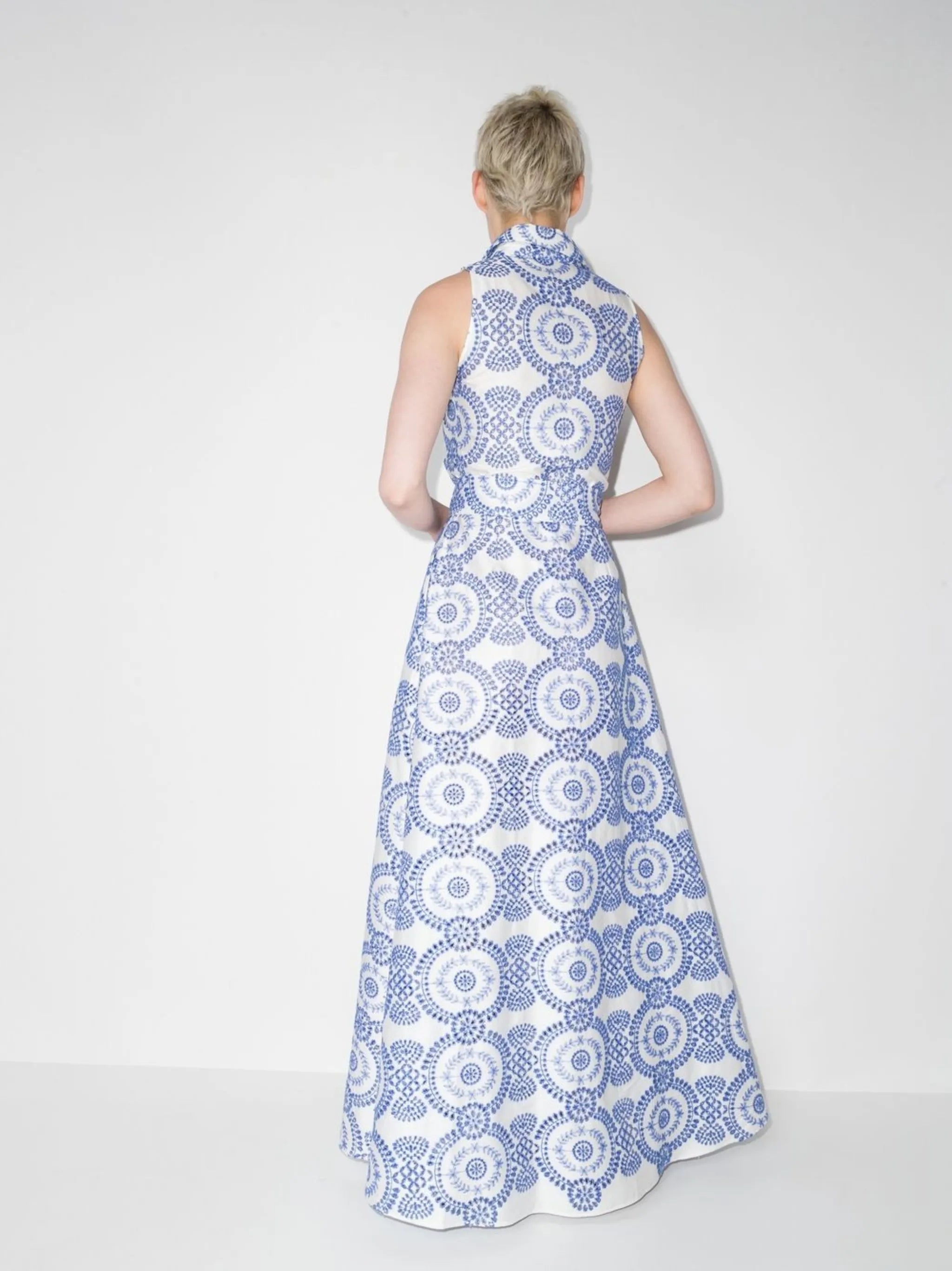 Paloma broderie-anglaise maxi shirtdress