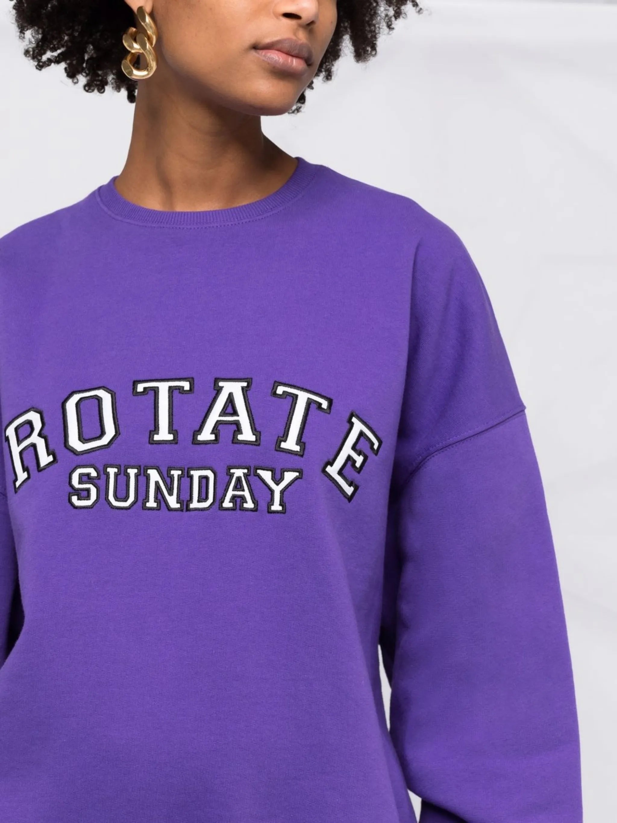 Iris embroidered-logo oversized sweatshirt