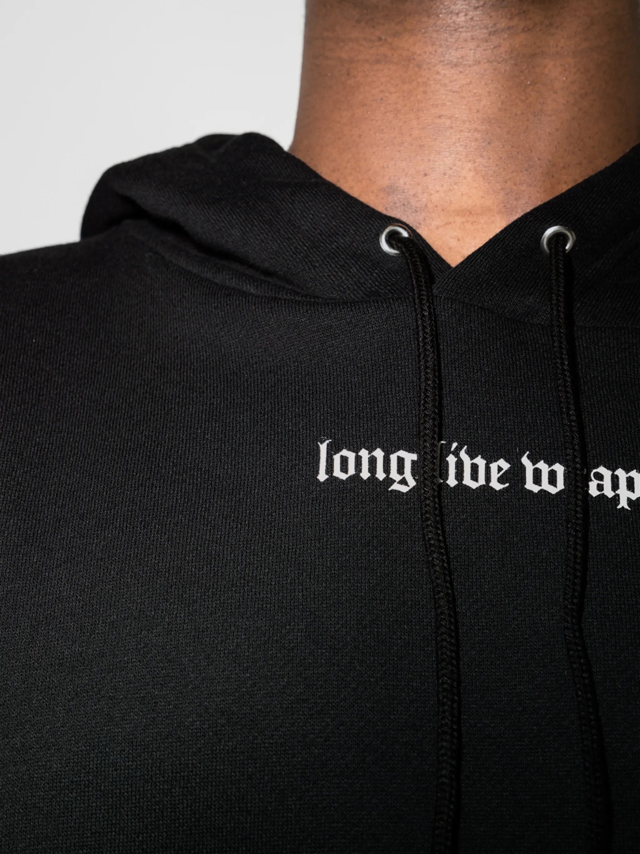 slogan-print cotton hoodie